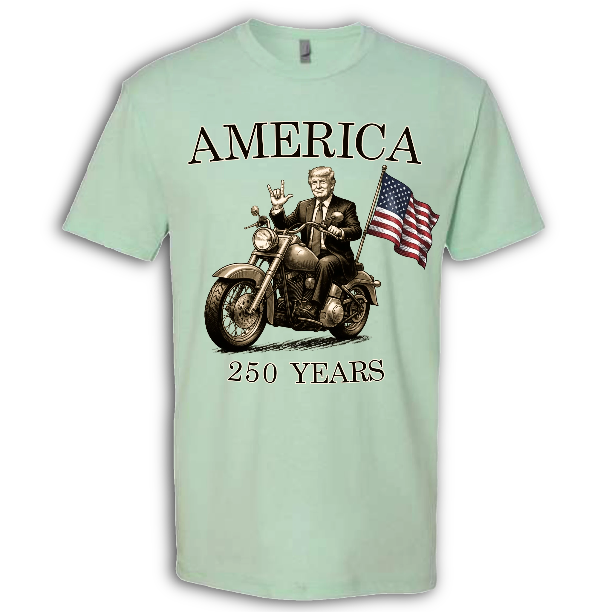 250 Years of America Donald Trump on a Motorcycle
