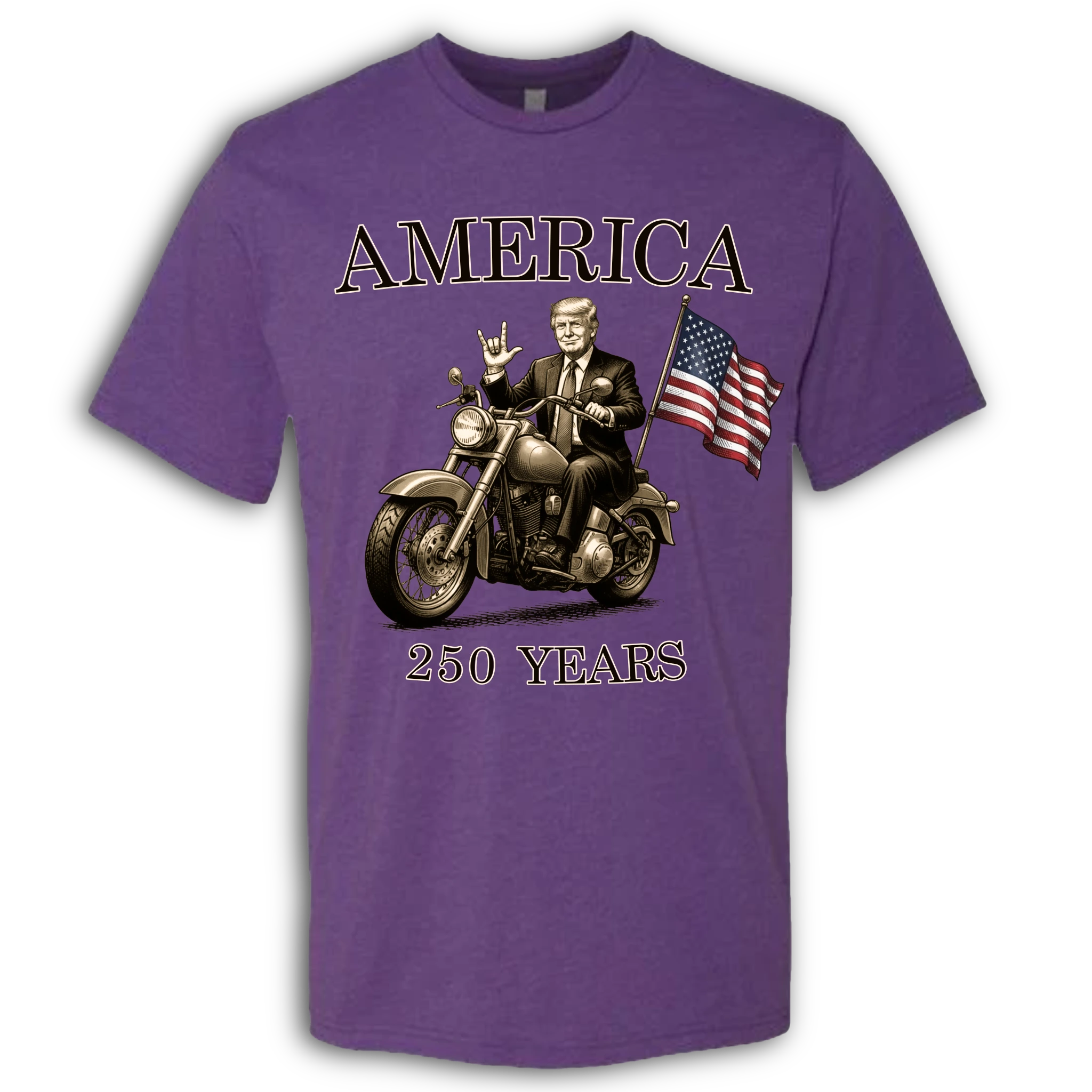 250 Years of America Donald Trump on a Motorcycle