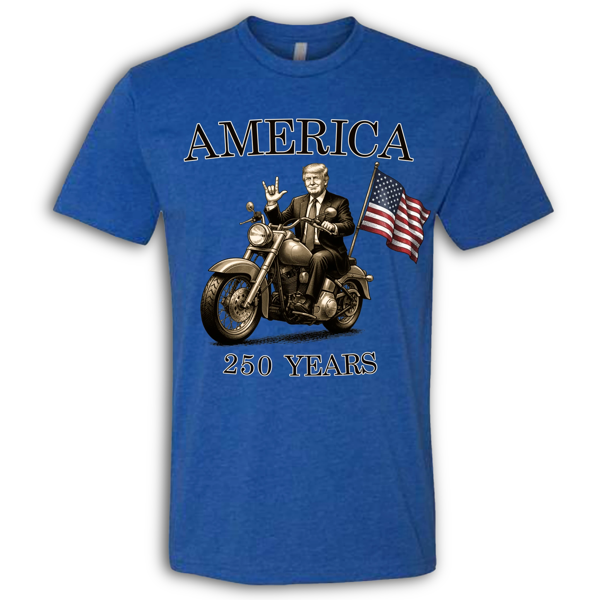 250 Years of America Donald Trump on a Motorcycle
