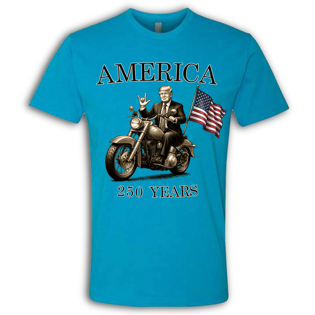 250 Years of America Donald Trump on a Motorcycle