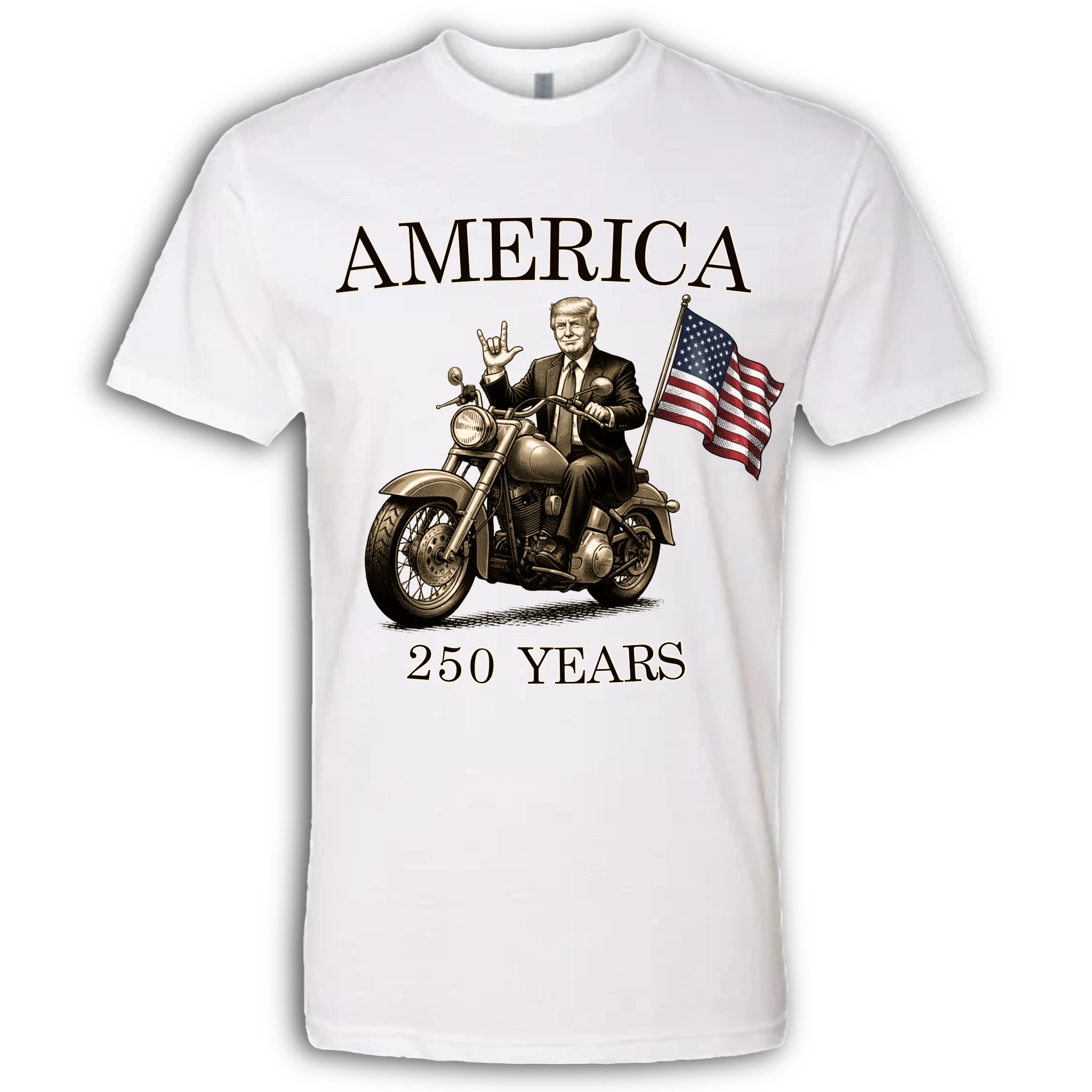 250 Years of America Donald Trump on a Motorcycle