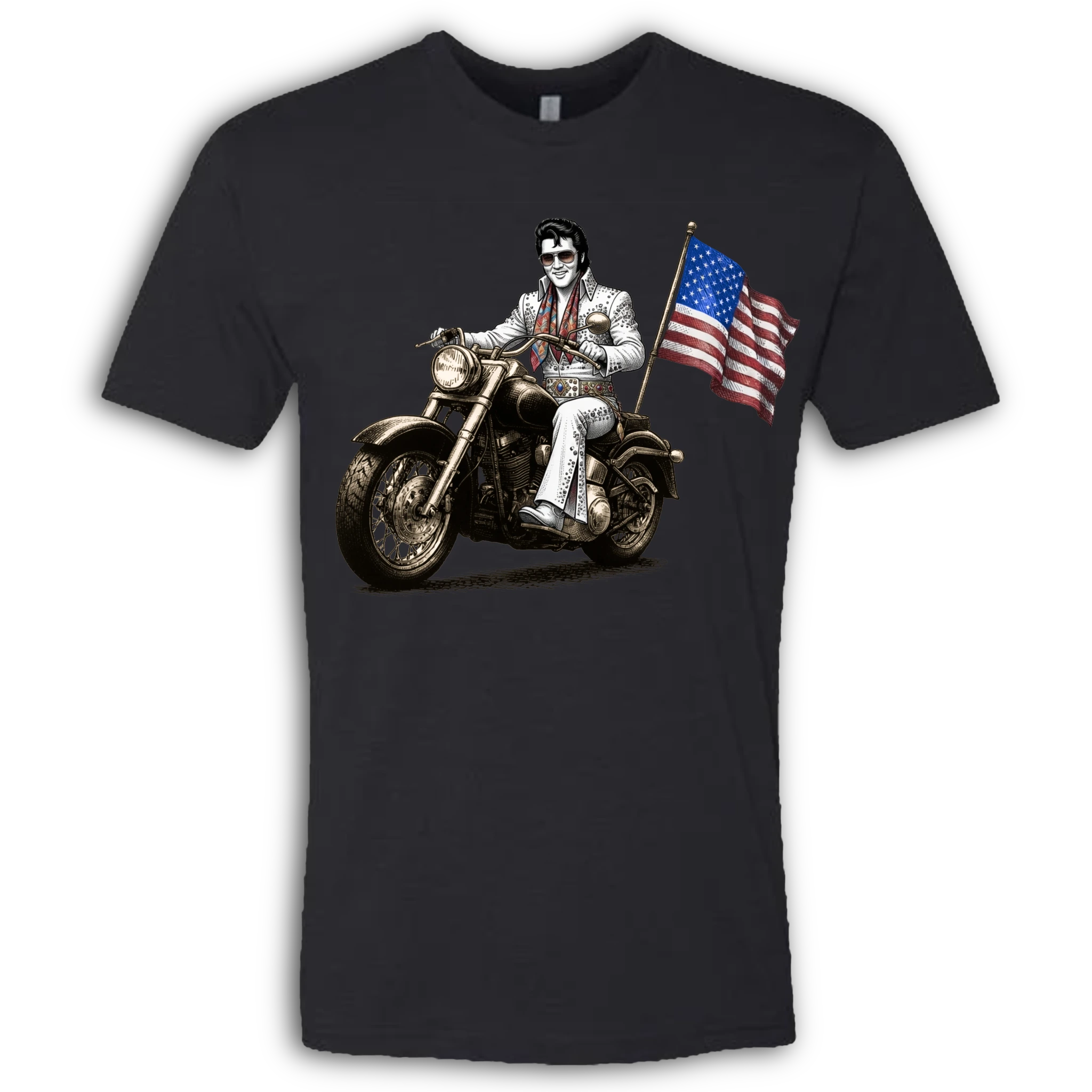 Elvis Presley on a Motorcycle