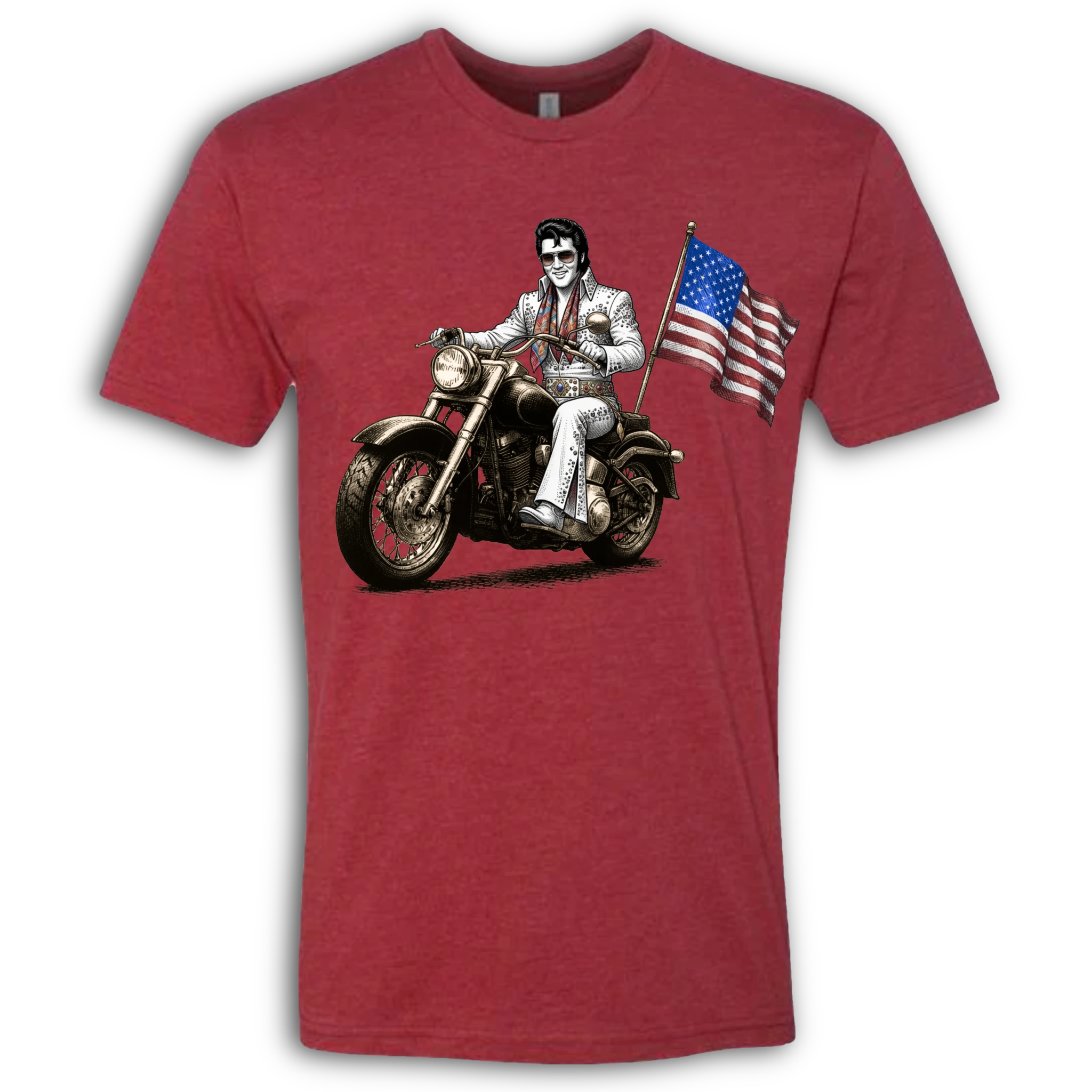 Elvis Presley on a Motorcycle