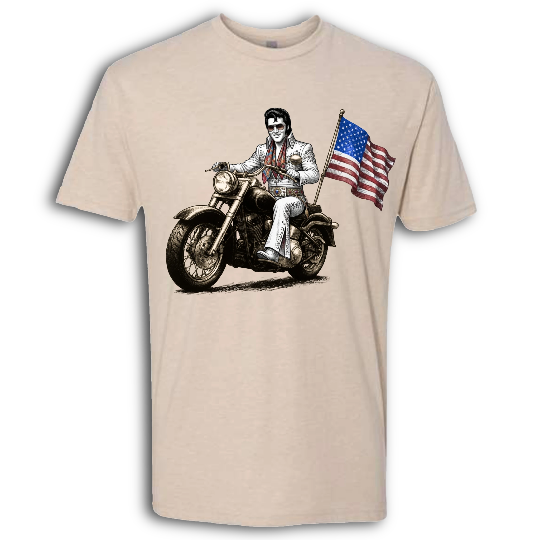 Elvis Presley on a Motorcycle