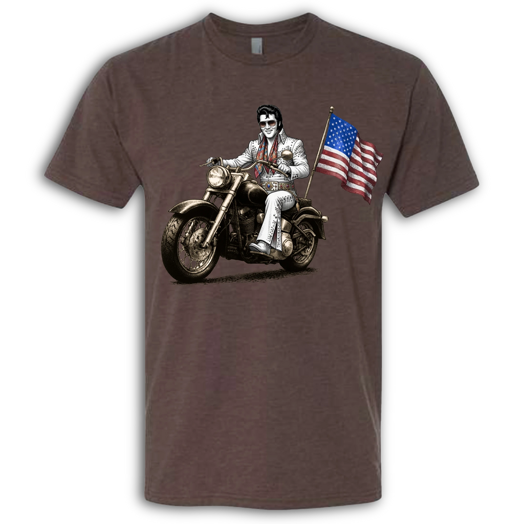 Elvis Presley on a Motorcycle