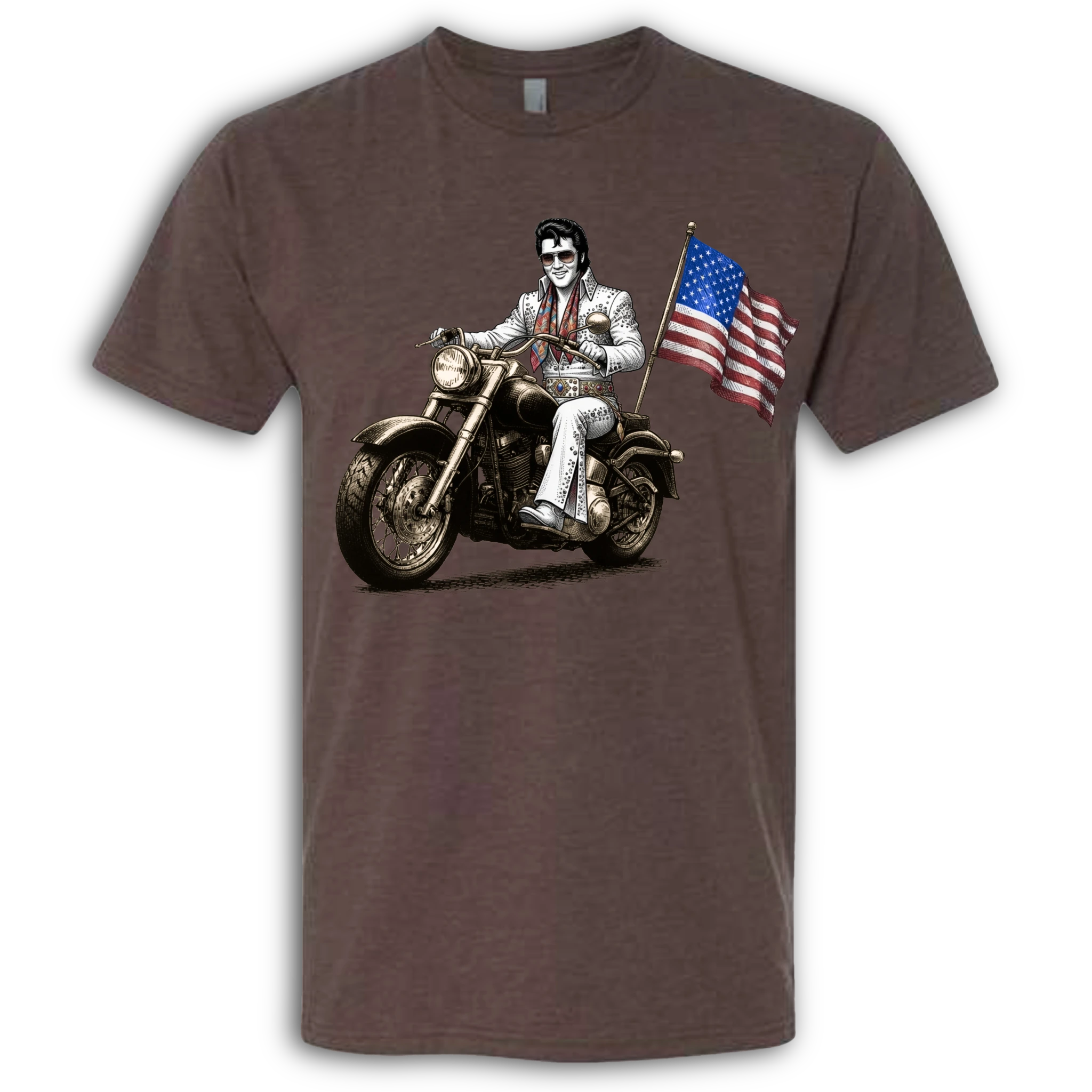 Elvis Presley on a Motorcycle