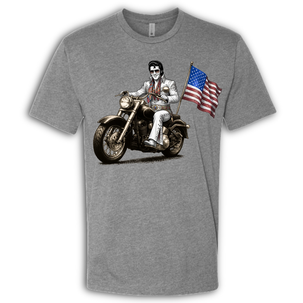 Elvis Presley on a Motorcycle