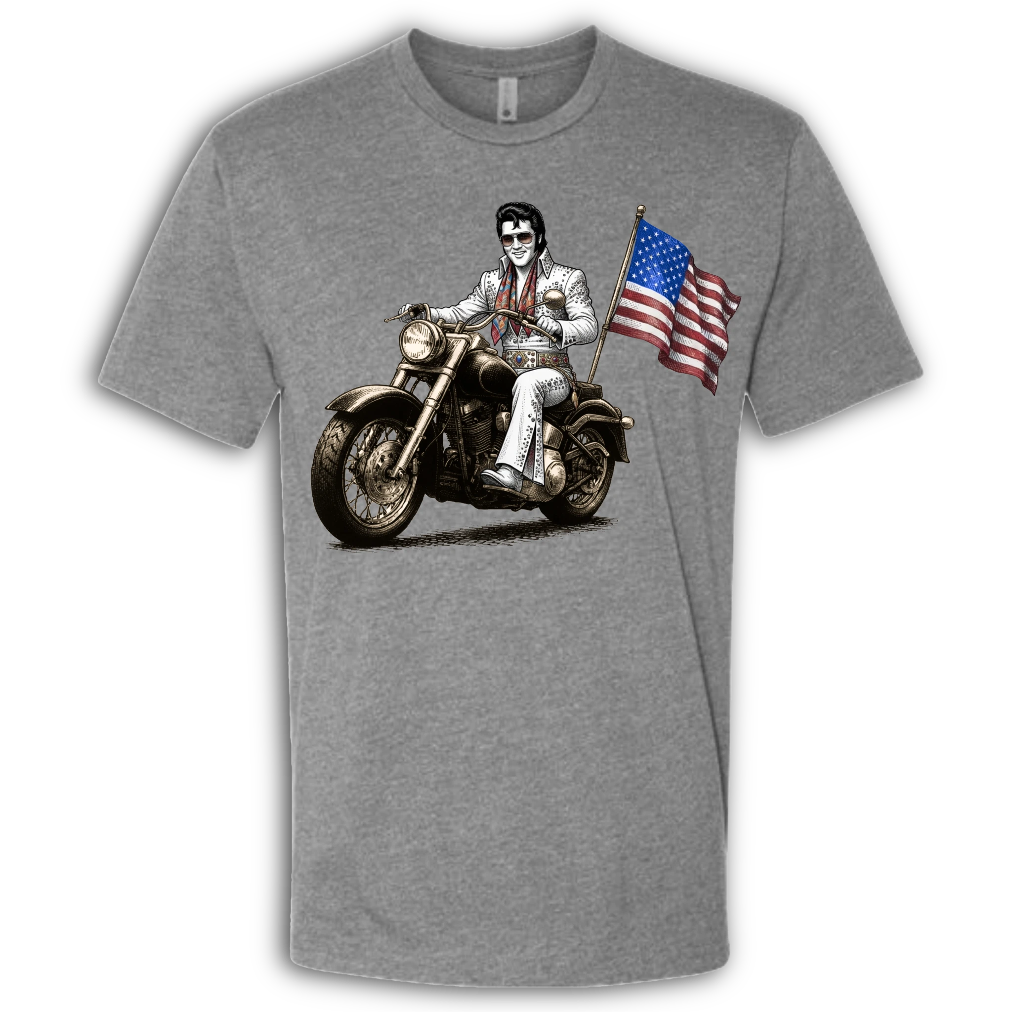 Elvis Presley on a Motorcycle
