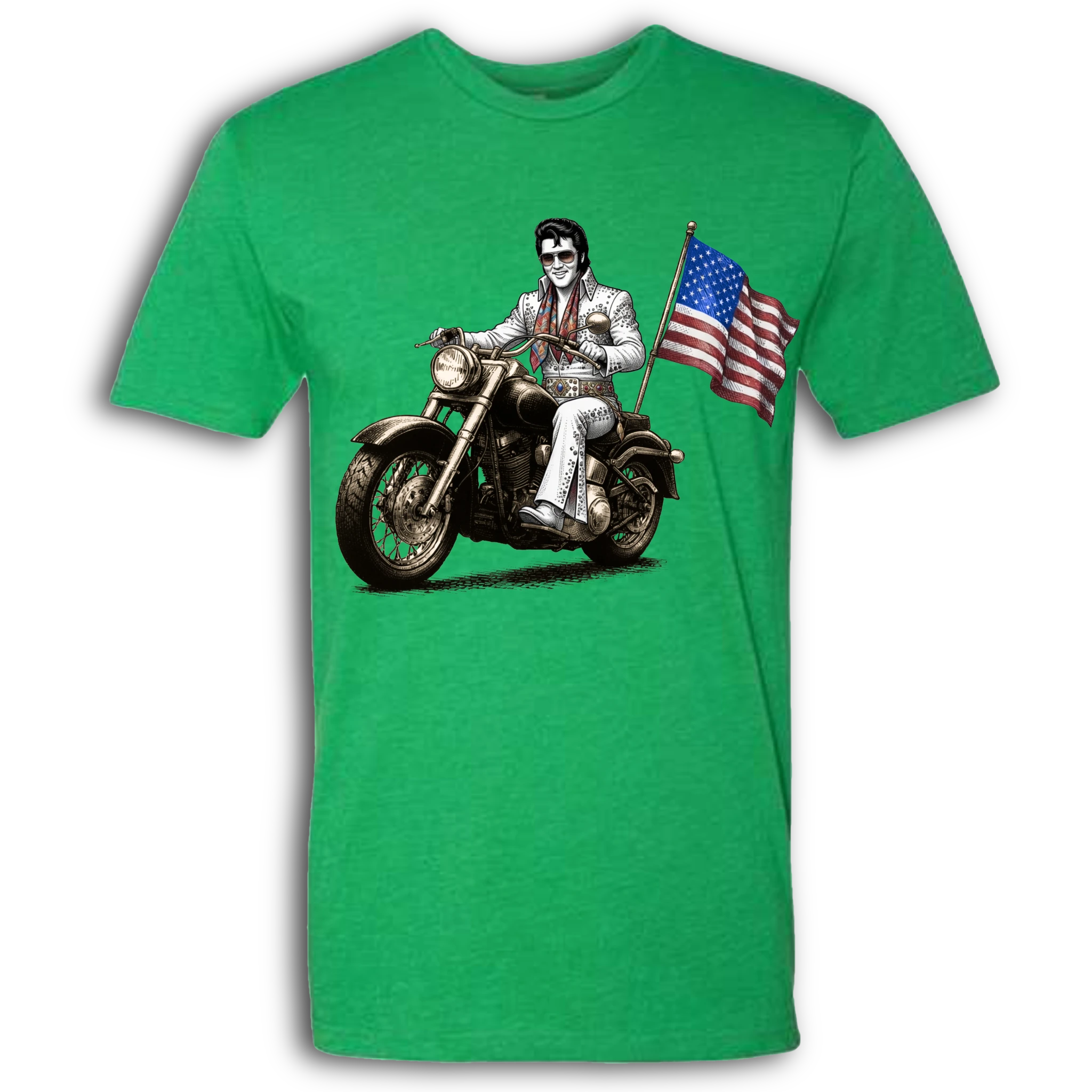 Elvis Presley on a Motorcycle