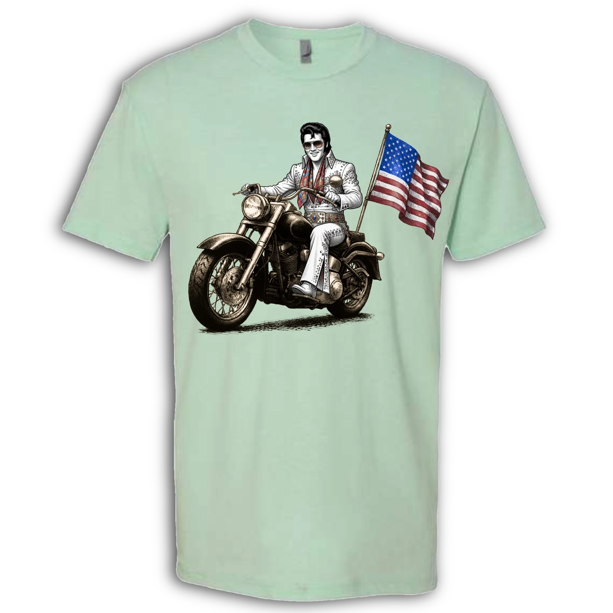 Elvis Presley on a Motorcycle