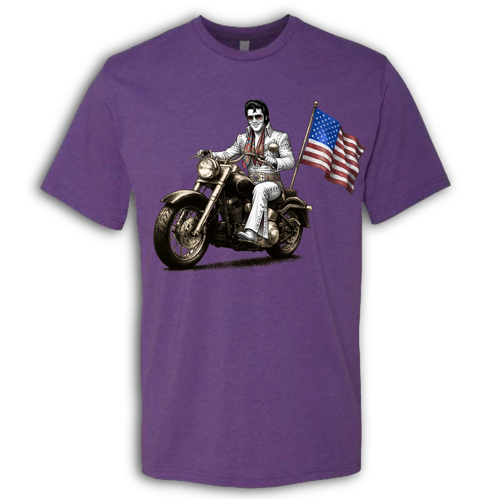 Elvis Presley on a Motorcycle
