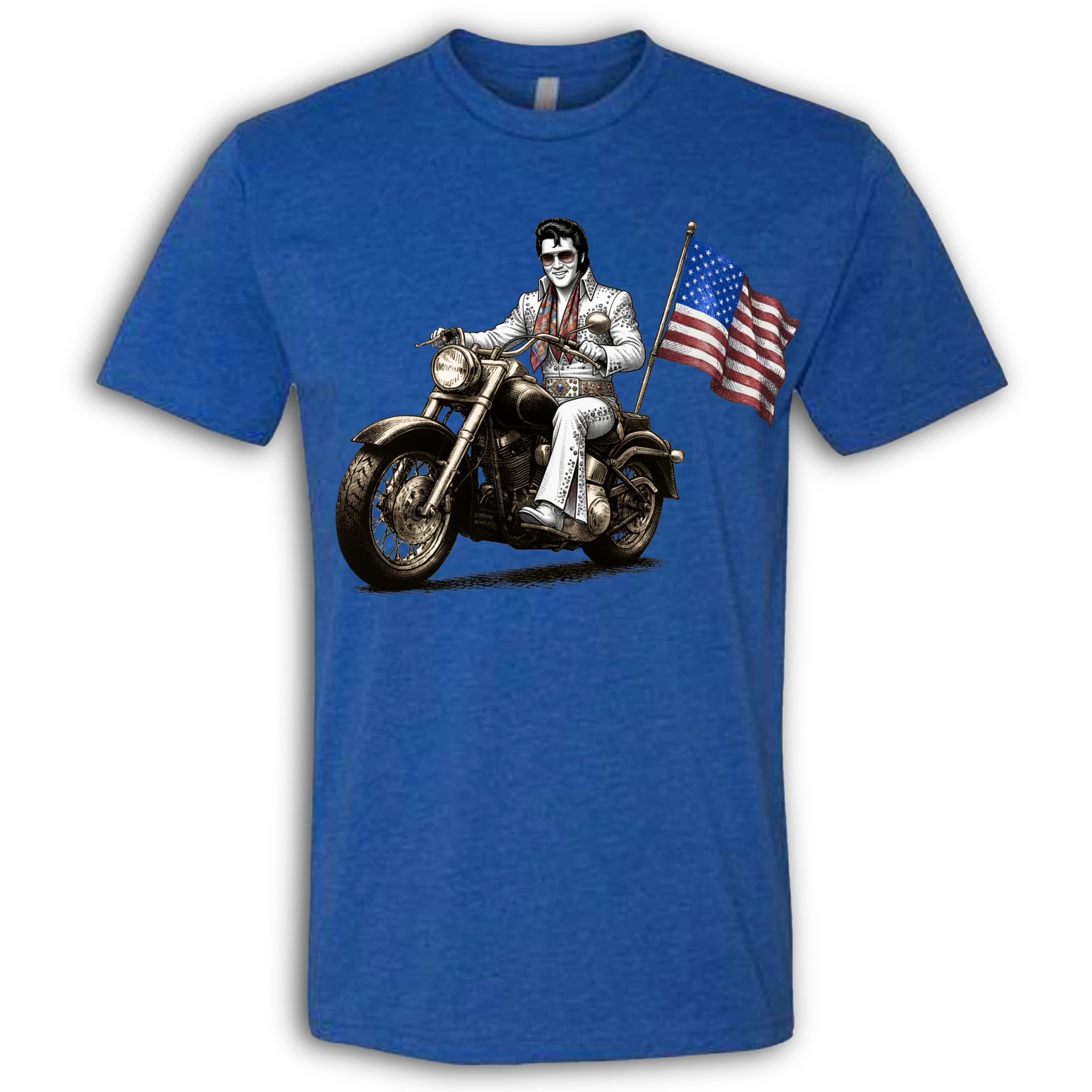 Elvis Presley on a Motorcycle