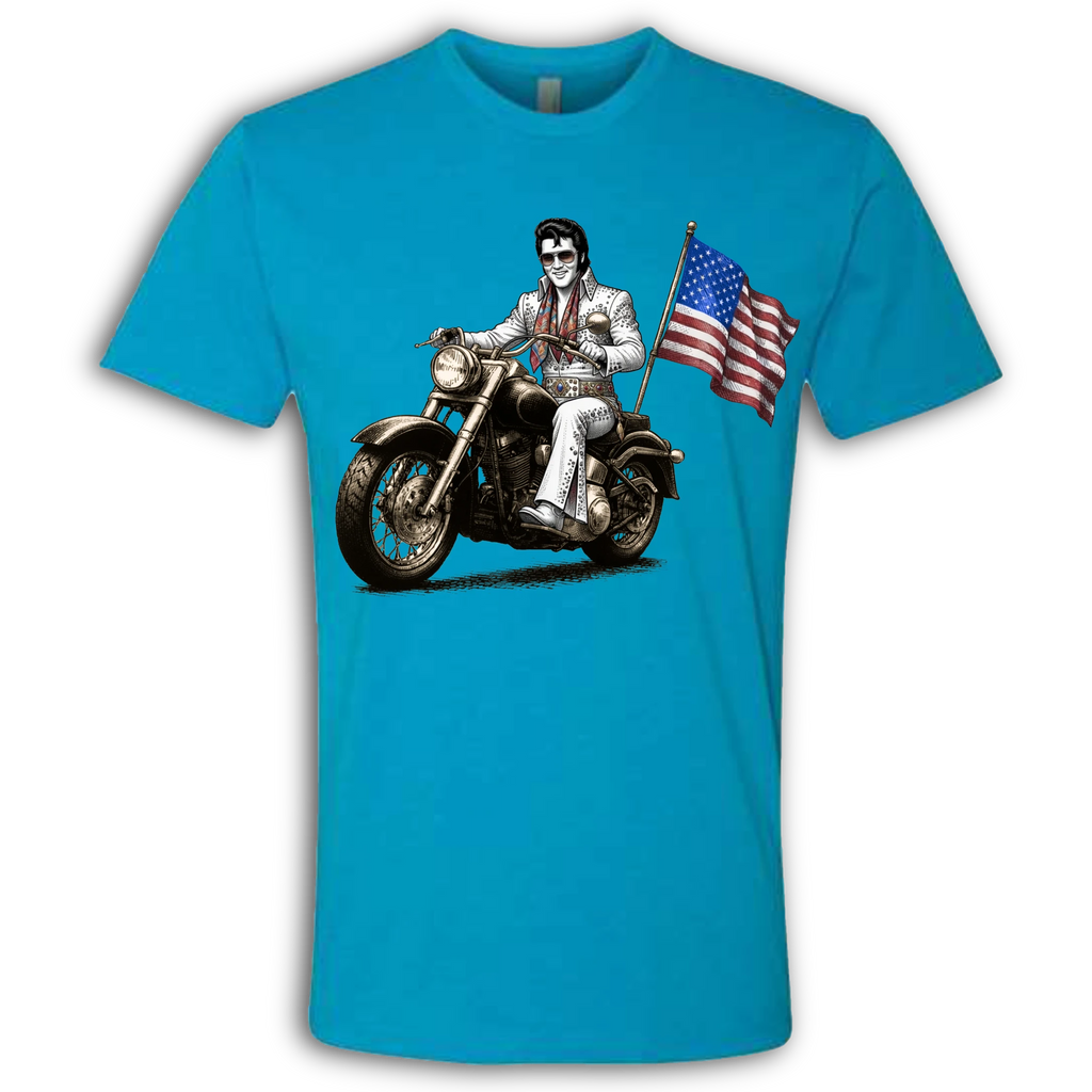 Elvis Presley on a Motorcycle