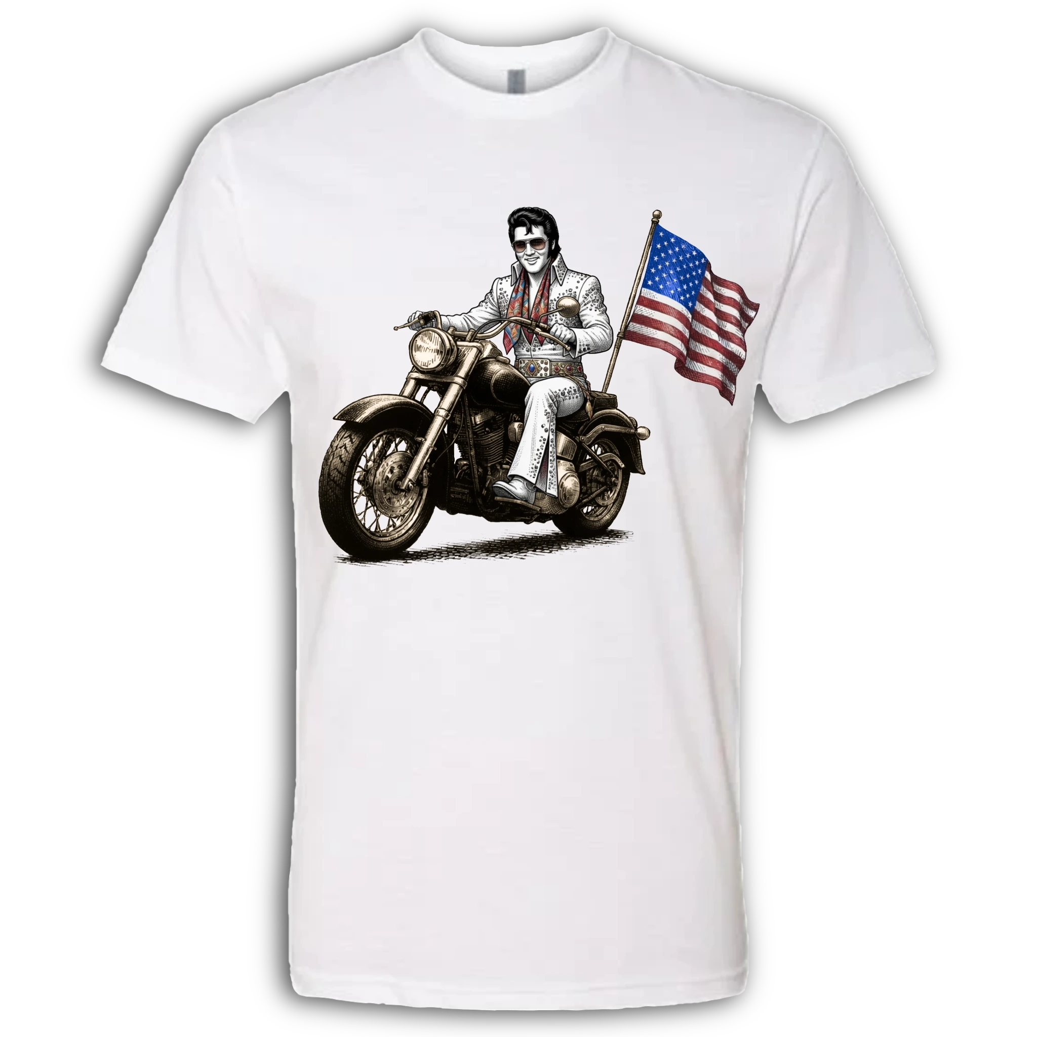Elvis Presley on a Motorcycle