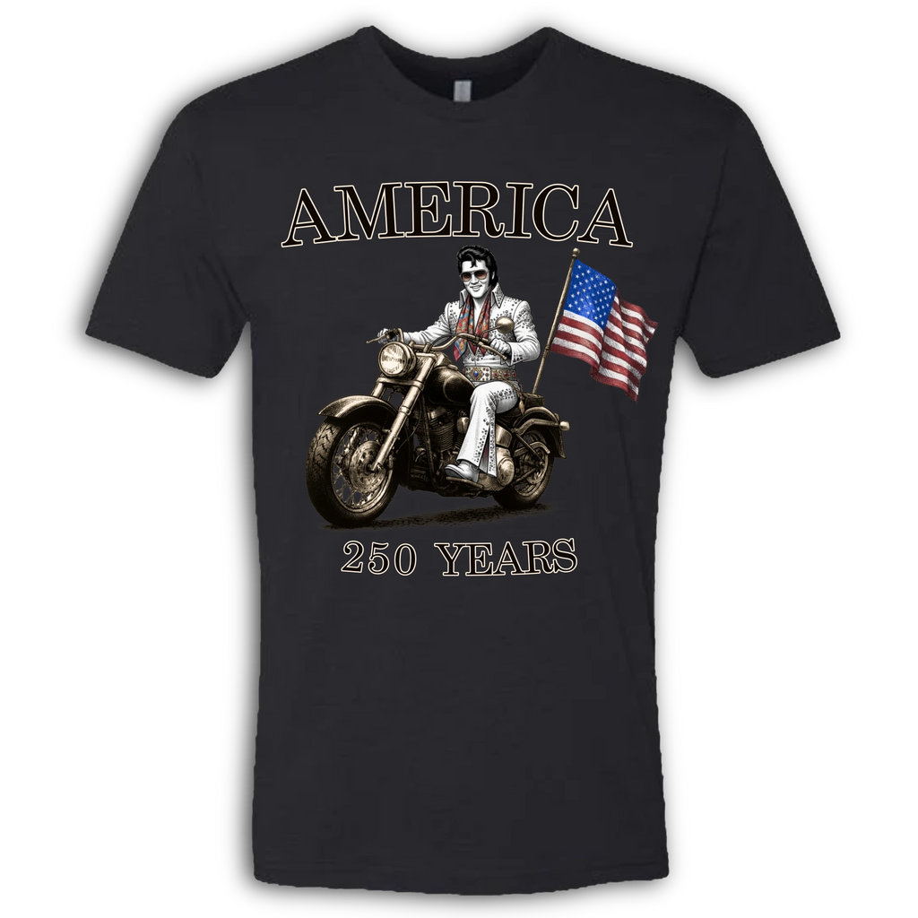 250 Years of America Elvis Presley on a Motorcycle
