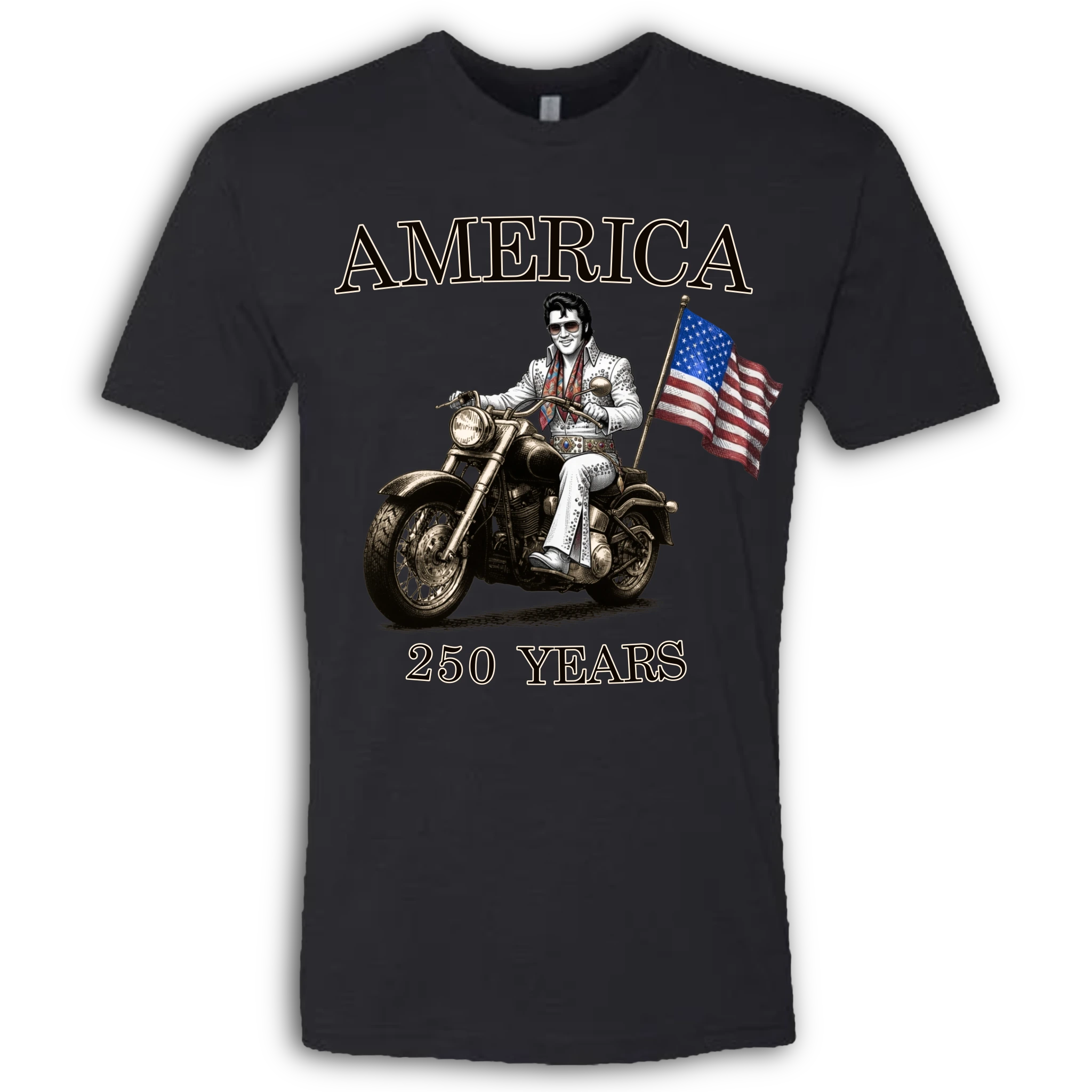 250 Years of America Elvis Presley on a Motorcycle