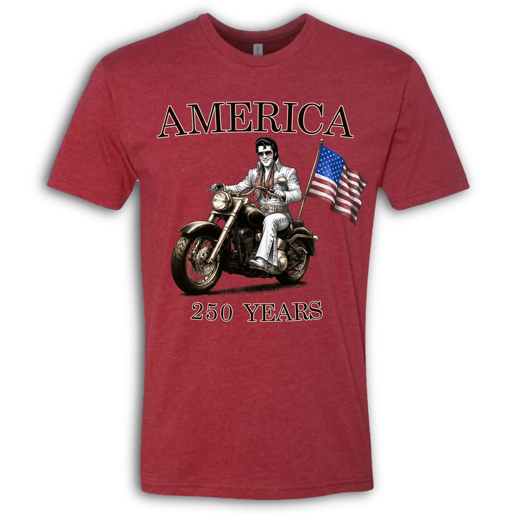 250 Years of America Elvis Presley on a Motorcycle