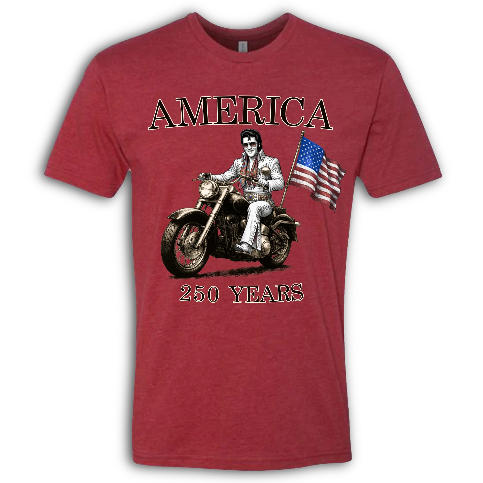 250 Years of America Elvis Presley on a Motorcycle
