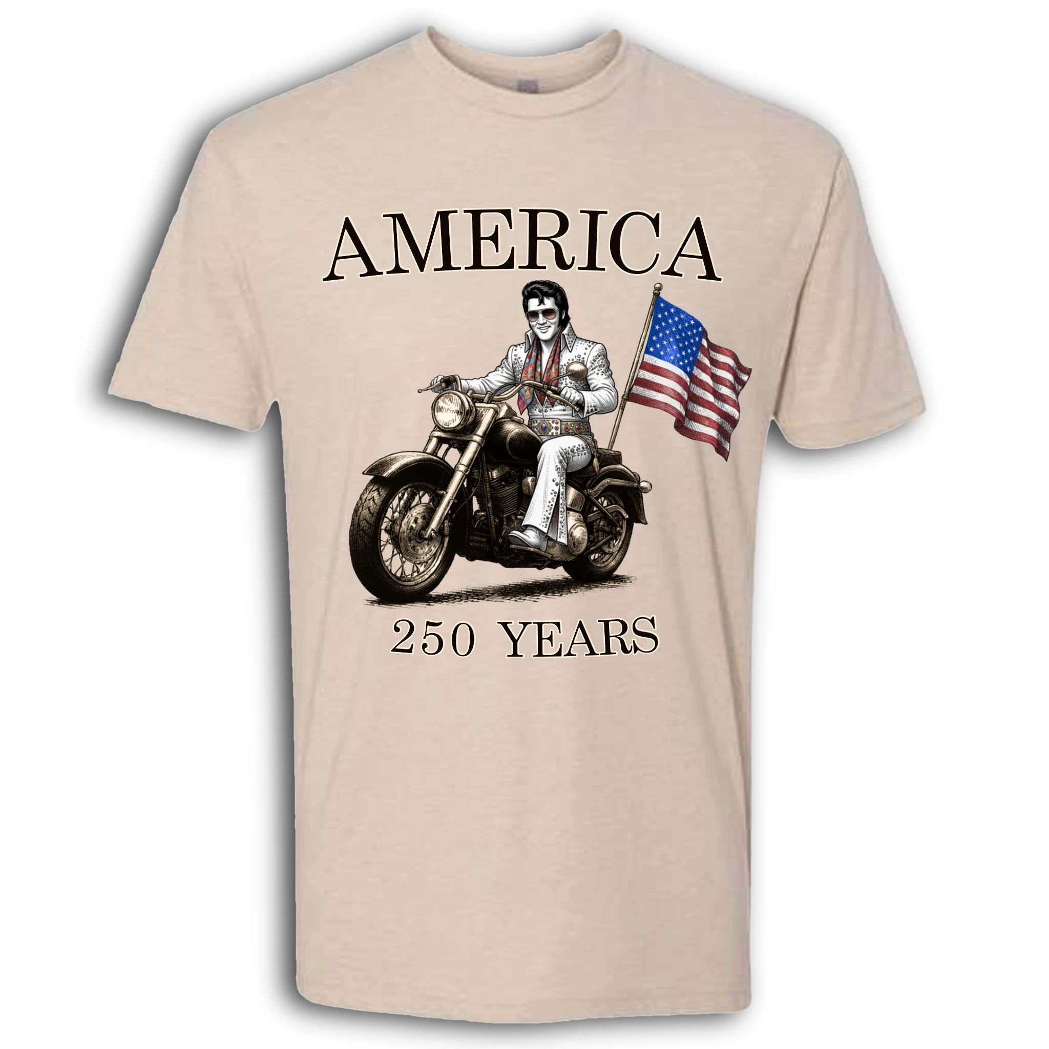 250 Years of America Elvis Presley on a Motorcycle