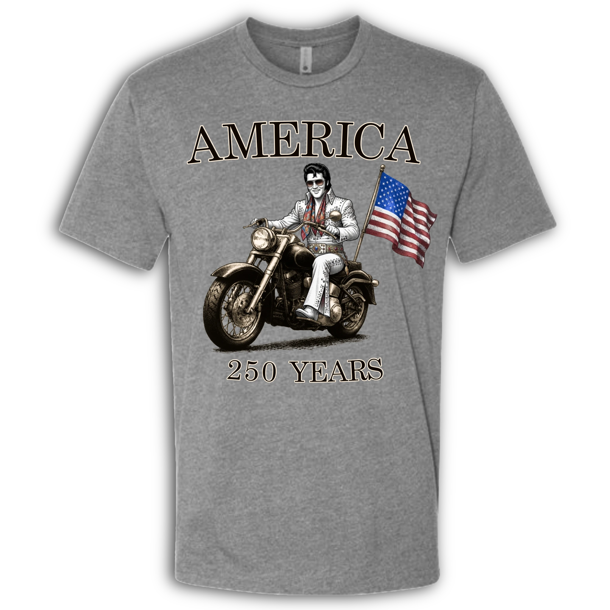 250 Years of America Elvis Presley on a Motorcycle