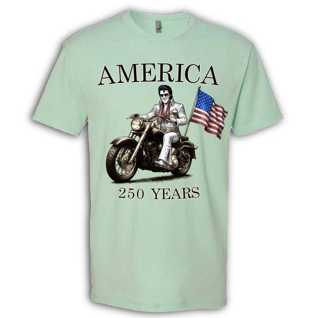 250 Years of America Elvis Presley on a Motorcycle