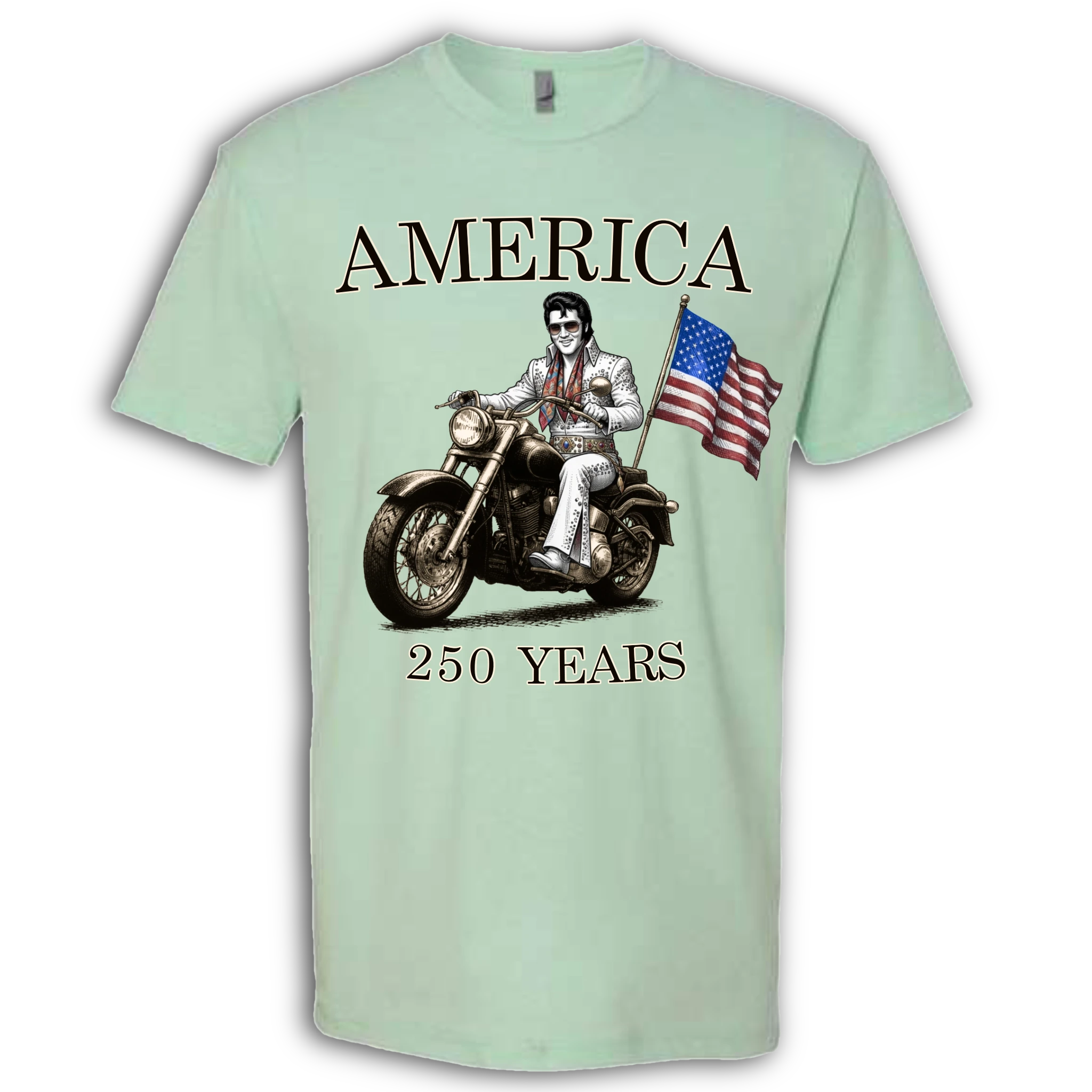 250 Years of America Elvis Presley on a Motorcycle