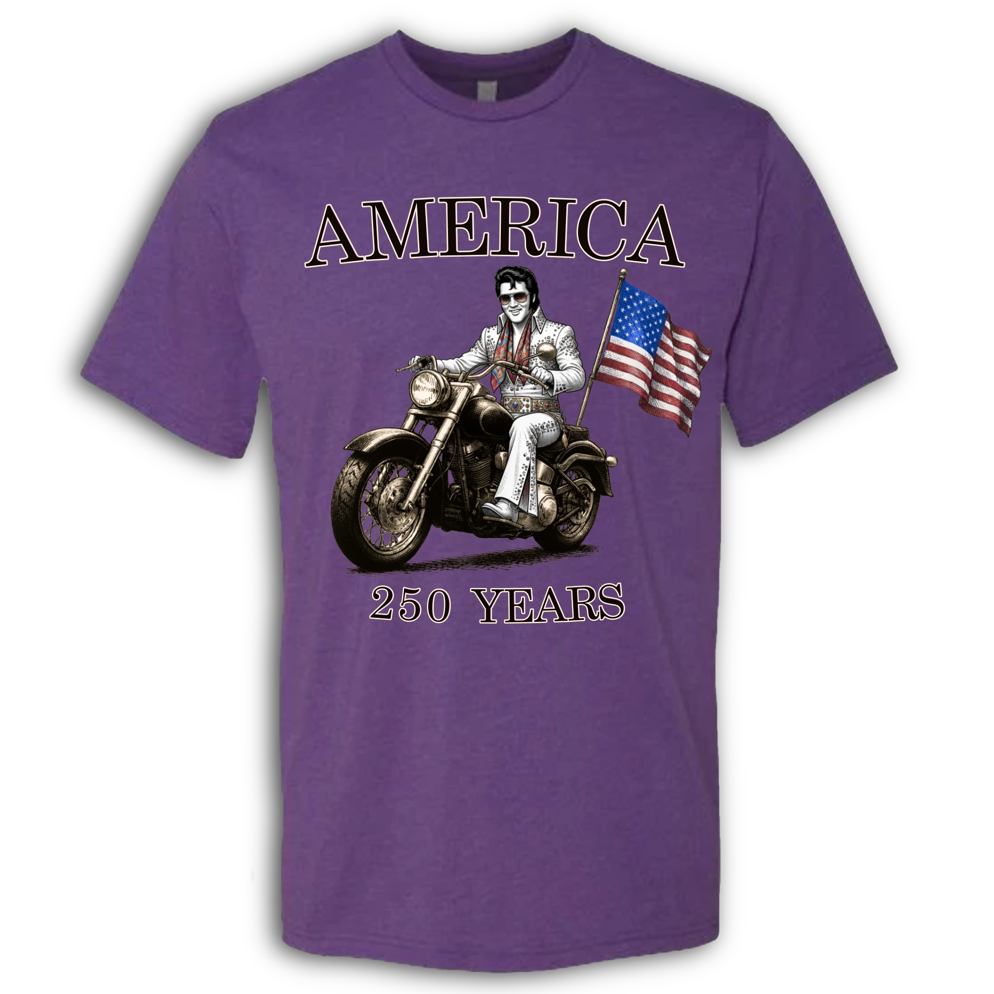 250 Years of America Elvis Presley on a Motorcycle
