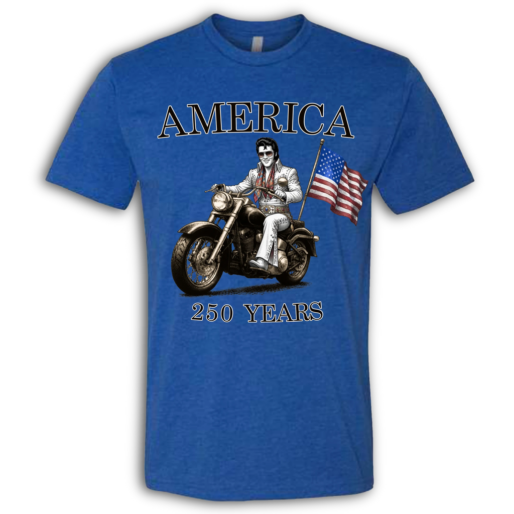250 Years of America Elvis Presley on a Motorcycle