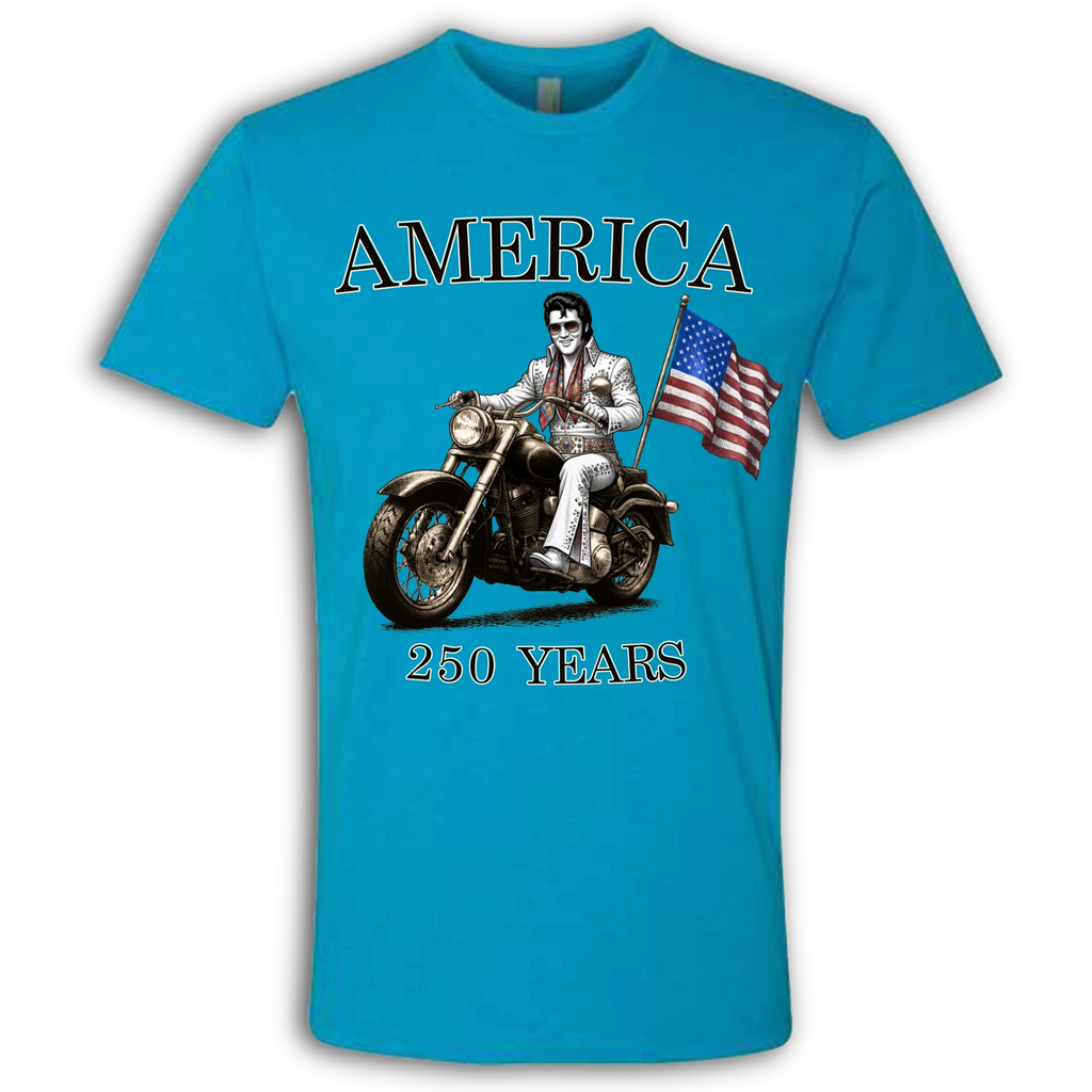 250 Years of America Elvis Presley on a Motorcycle