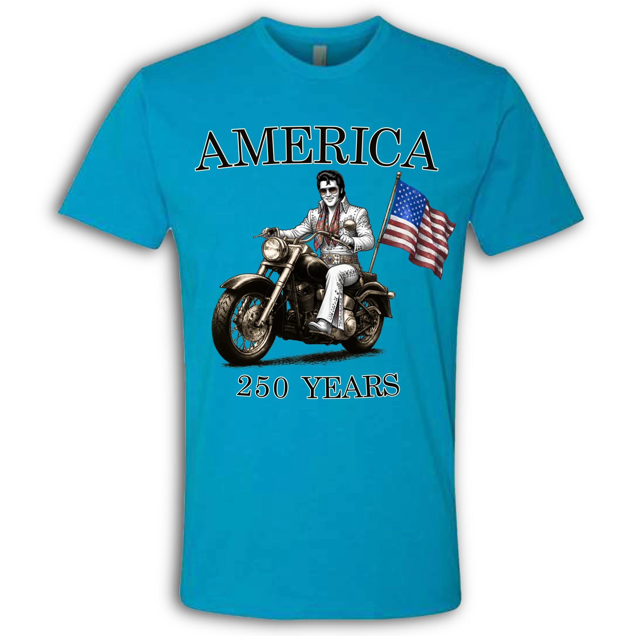 250 Years of America Elvis Presley on a Motorcycle