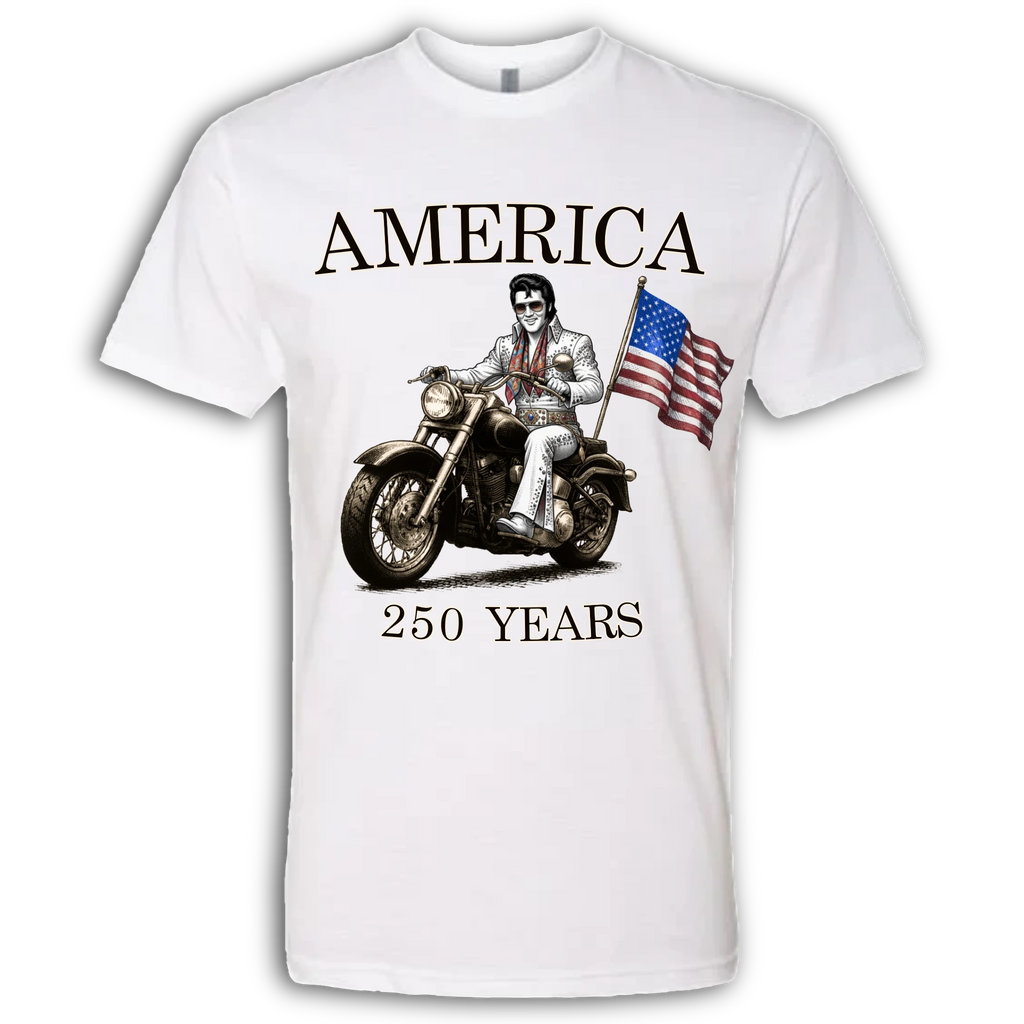 250 Years of America Elvis Presley on a Motorcycle