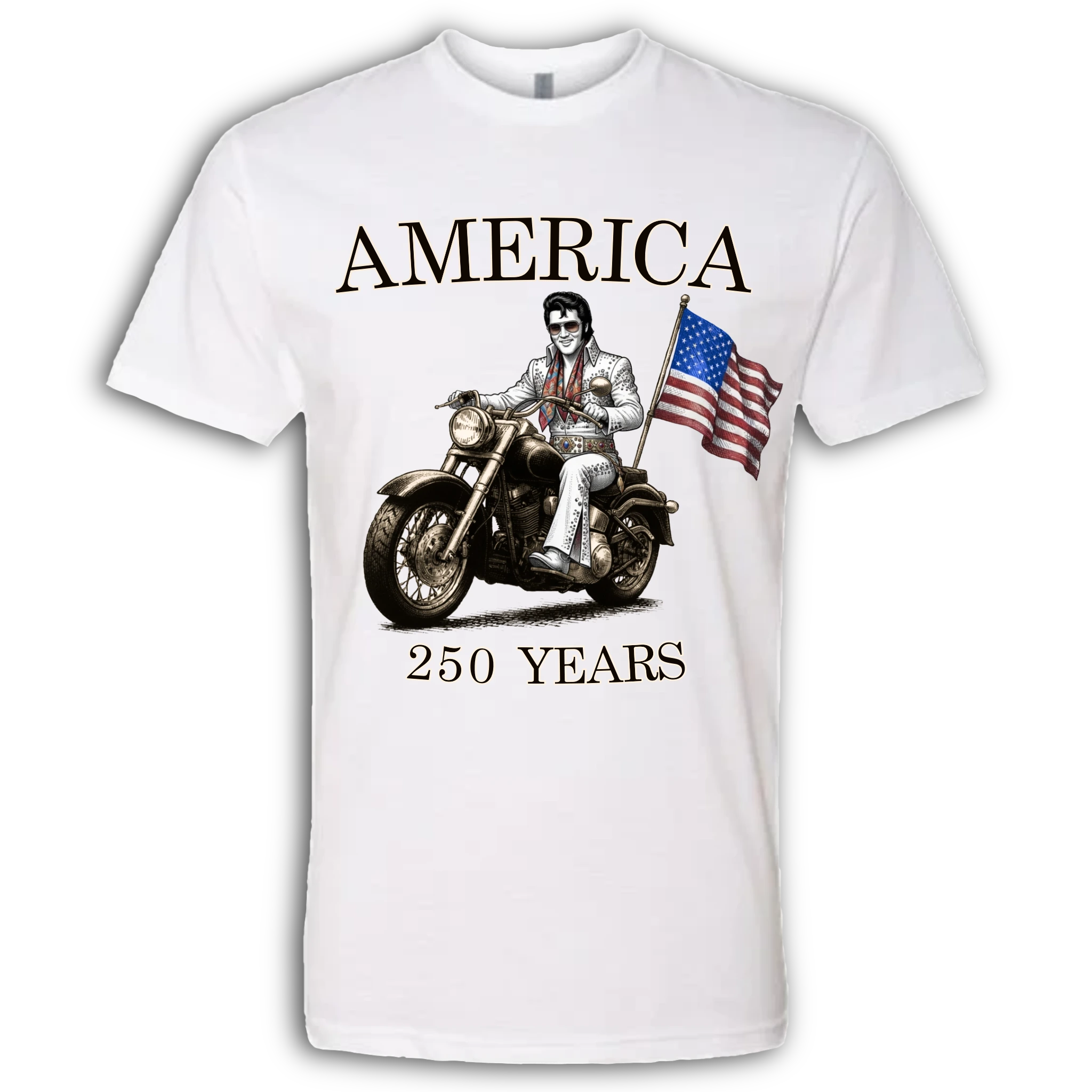 250 Years of America Elvis Presley on a Motorcycle