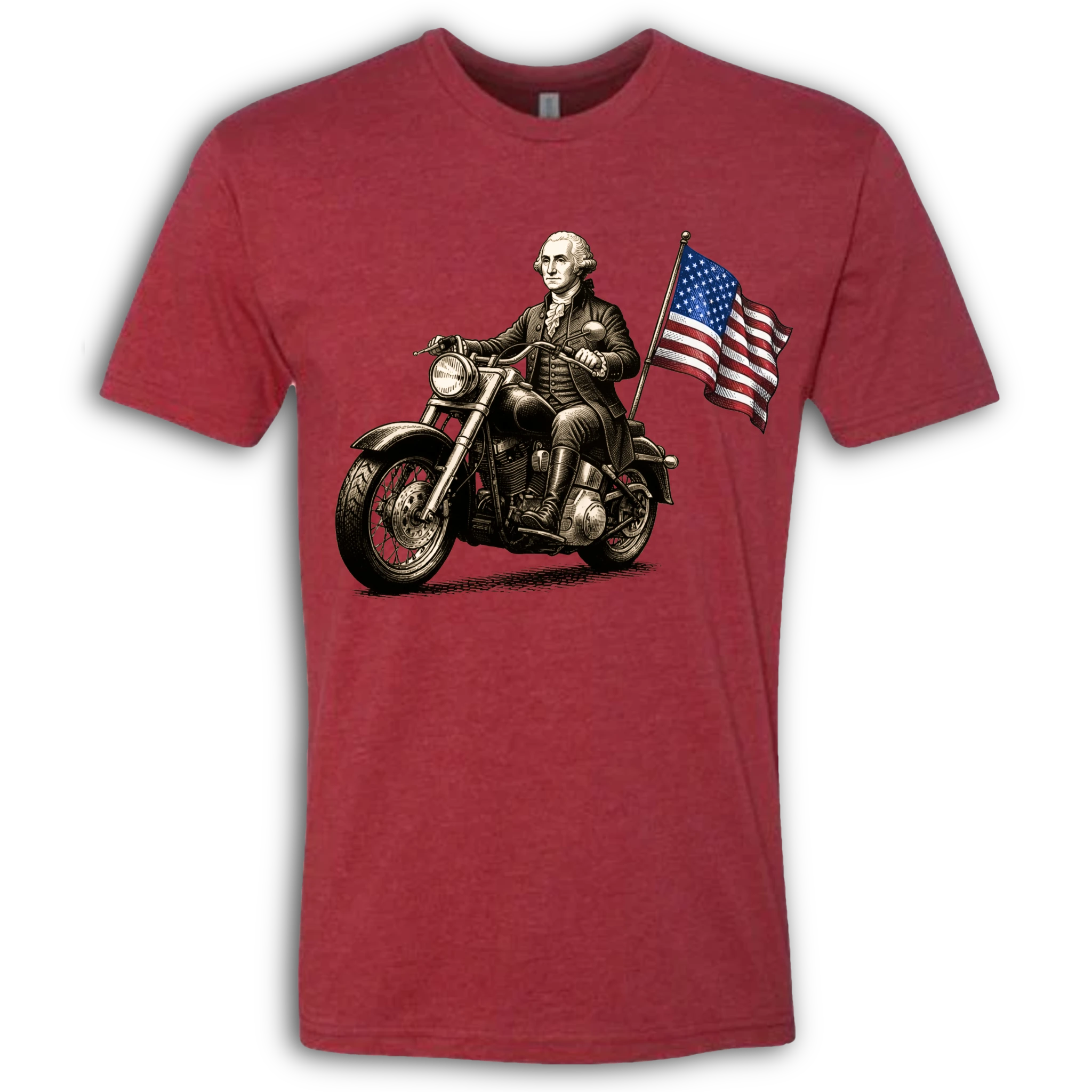 George Washington on a Motorcycle