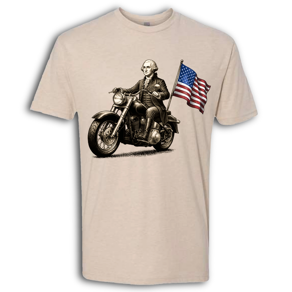 George Washington on a Motorcycle