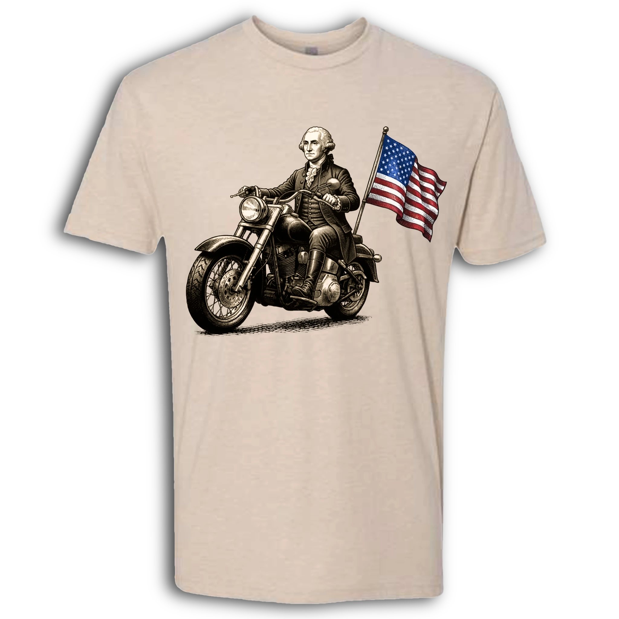 George Washington on a Motorcycle