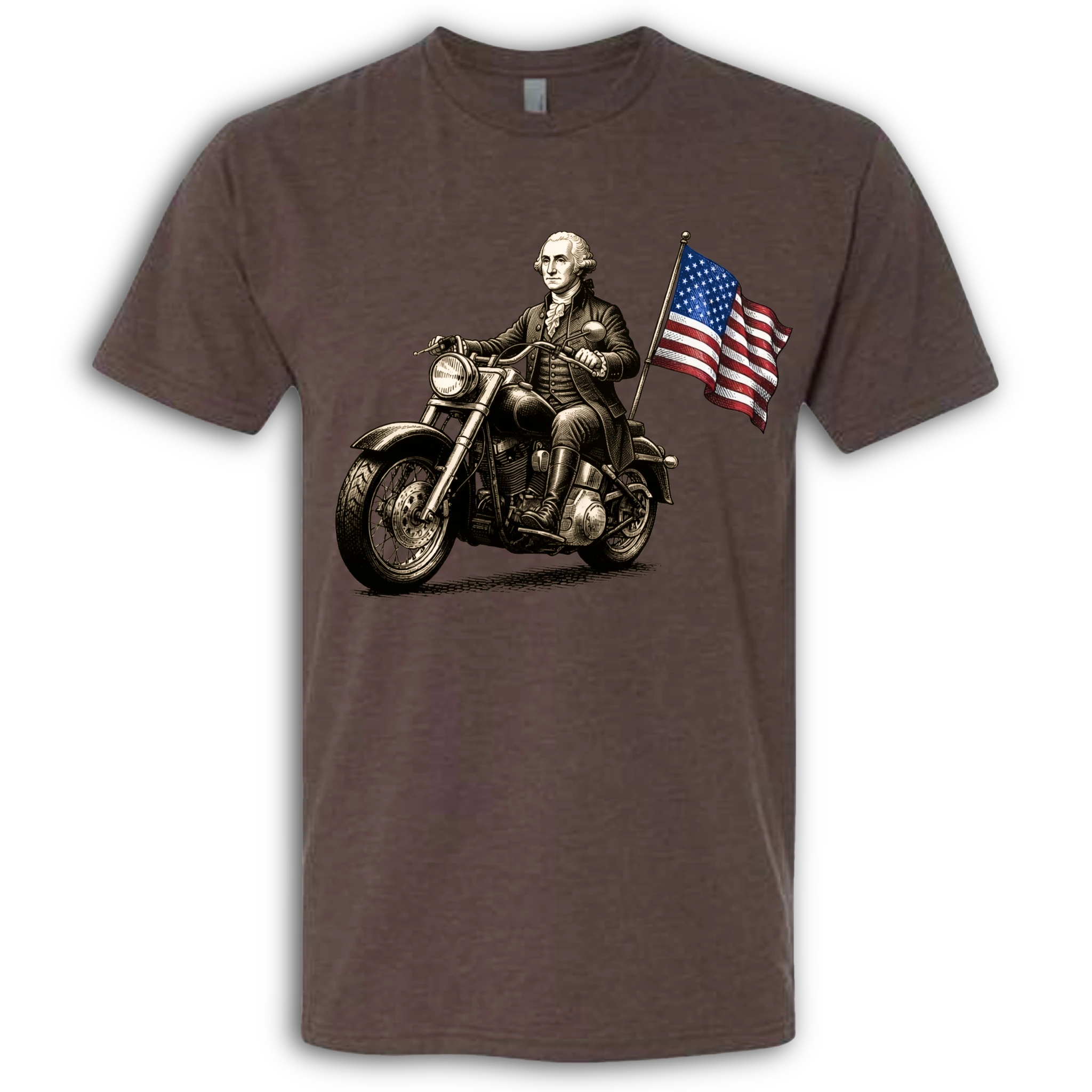 George Washington on a Motorcycle