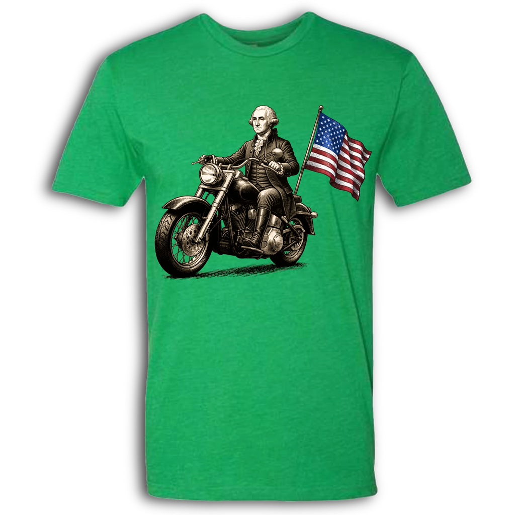 George Washington on a Motorcycle