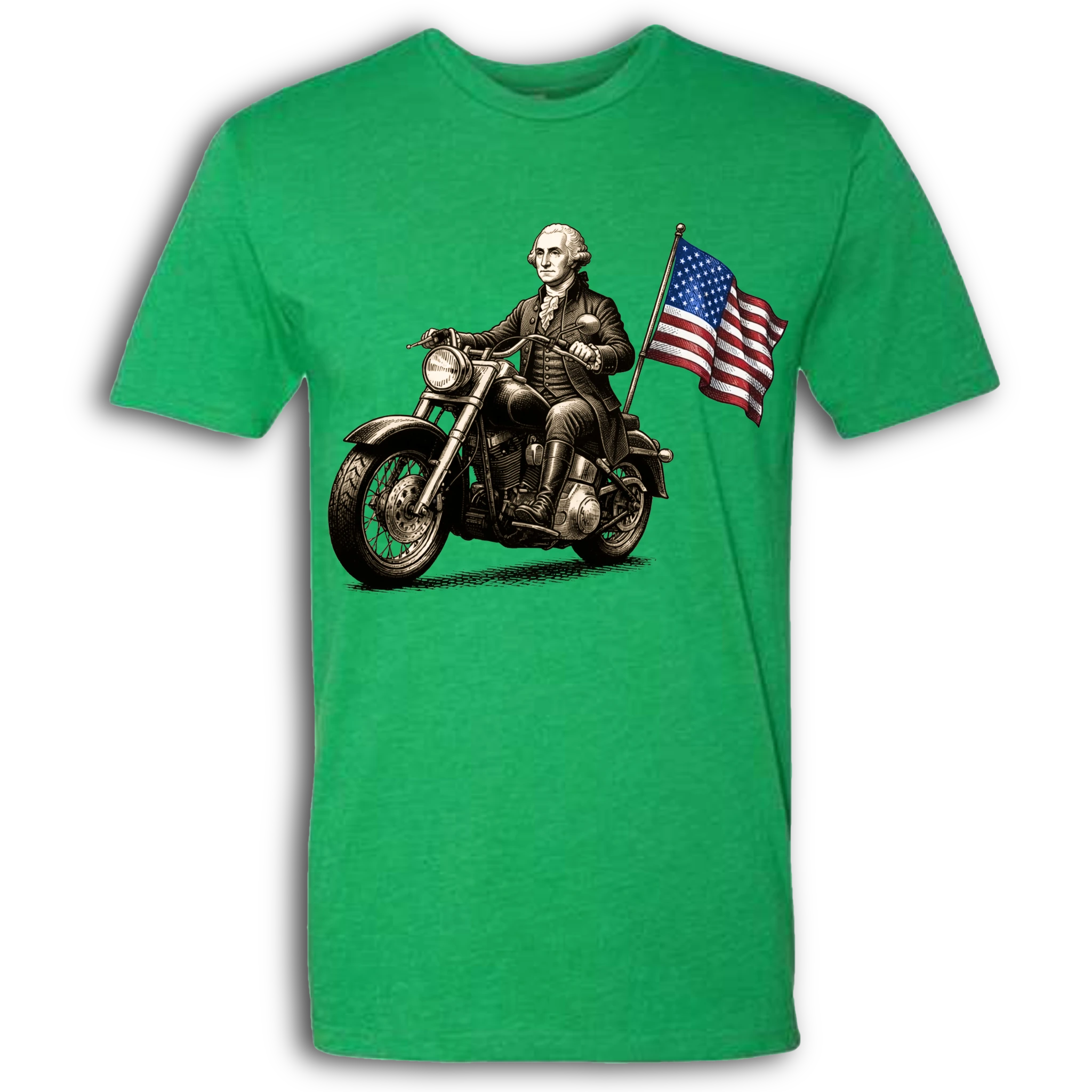 George Washington on a Motorcycle