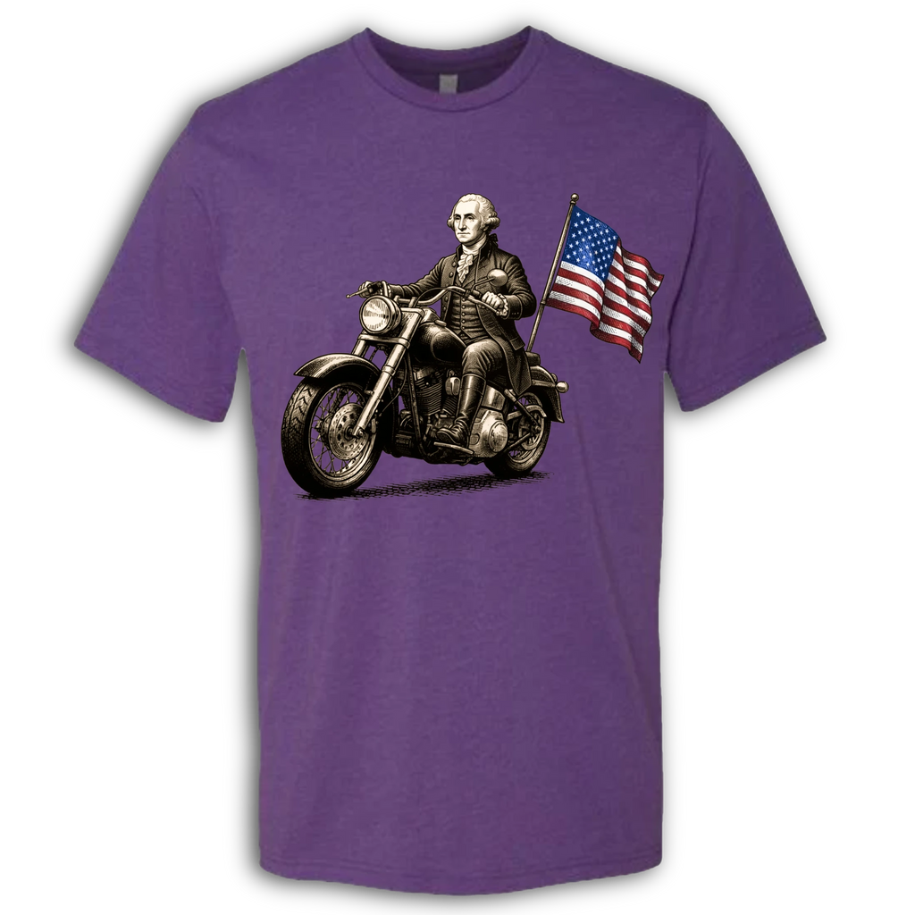 George Washington on a Motorcycle