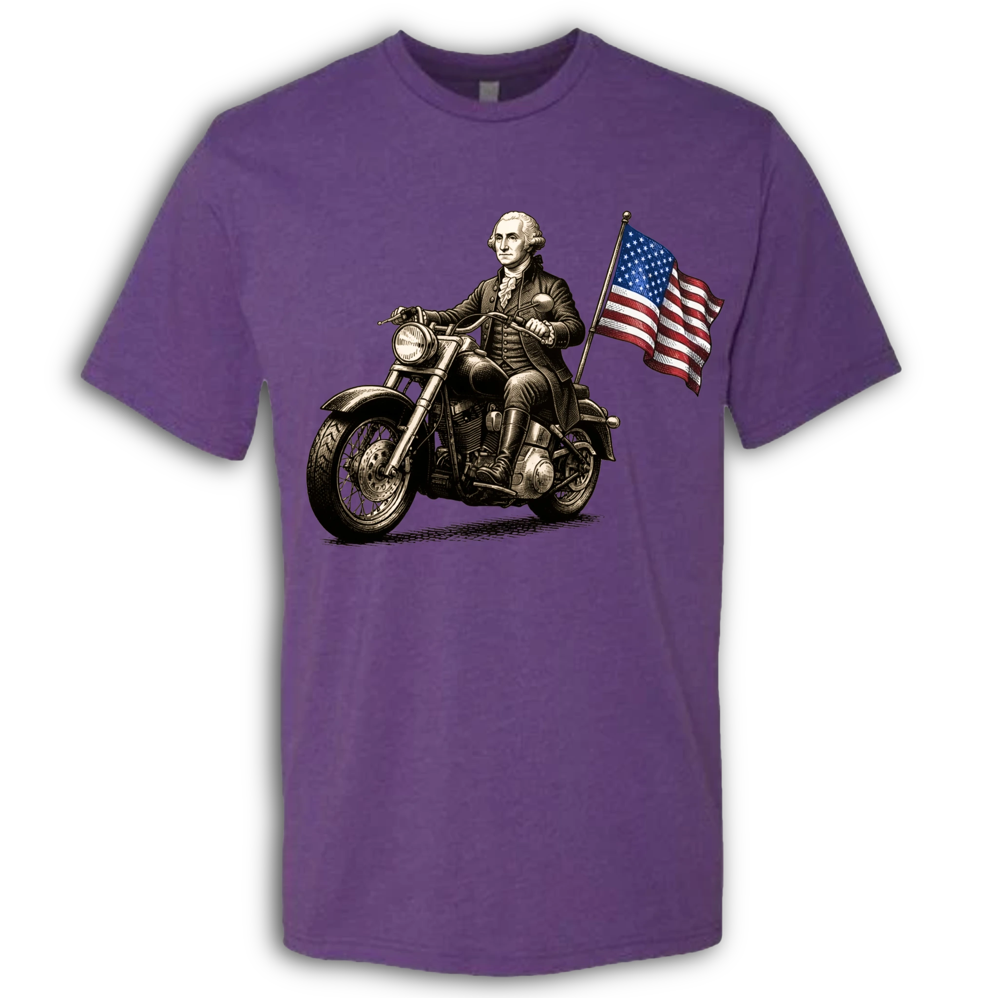 George Washington on a Motorcycle