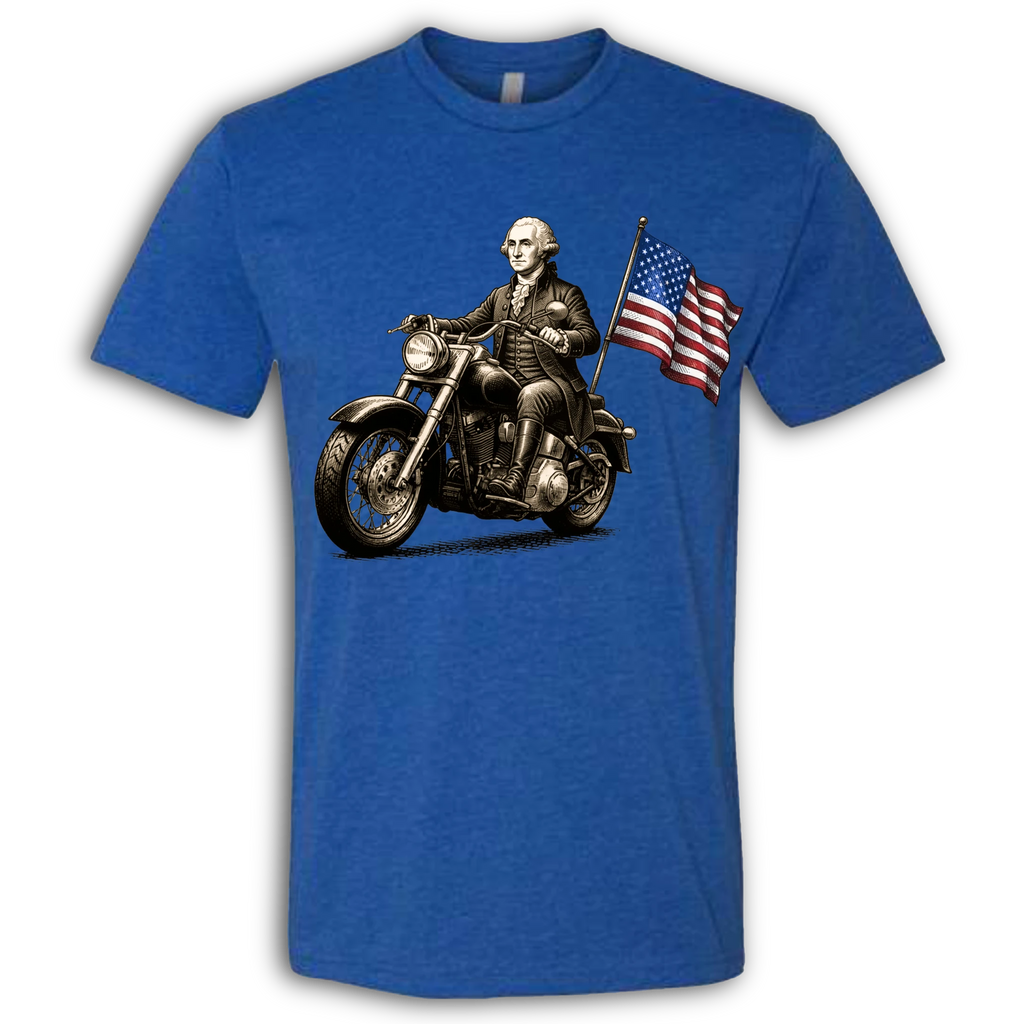 George Washington on a Motorcycle