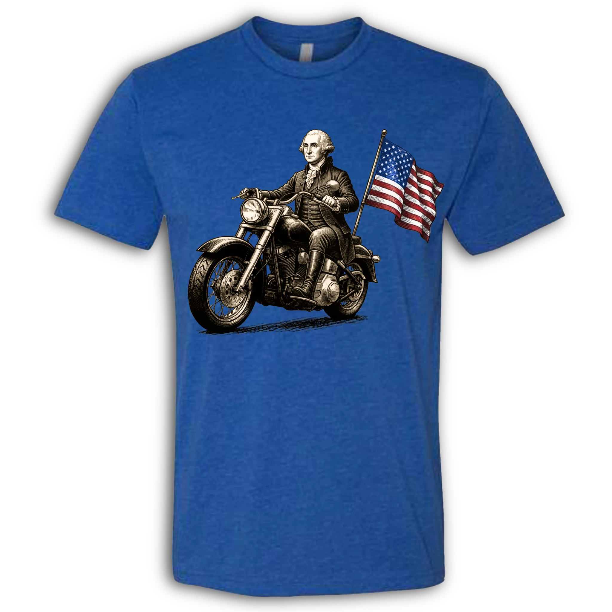 George Washington on a Motorcycle