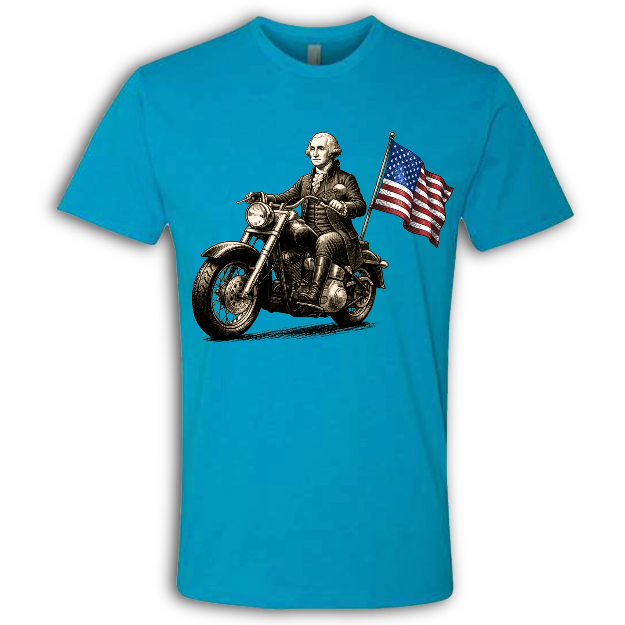 George Washington on a Motorcycle