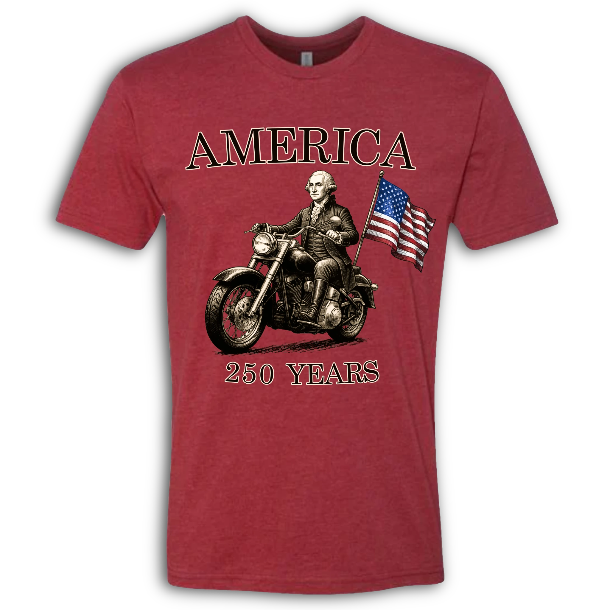 250 Years of America George Washington on a Motorcycle