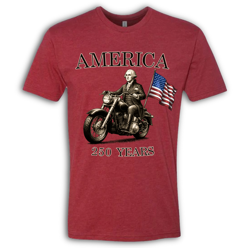 250 Years of America George Washington on a Motorcycle