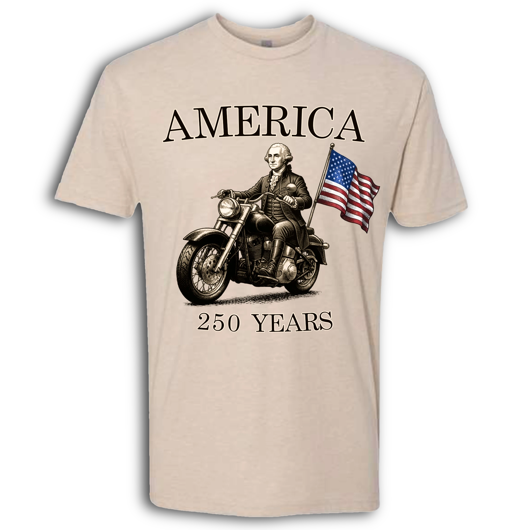 250 Years of America George Washington on a Motorcycle