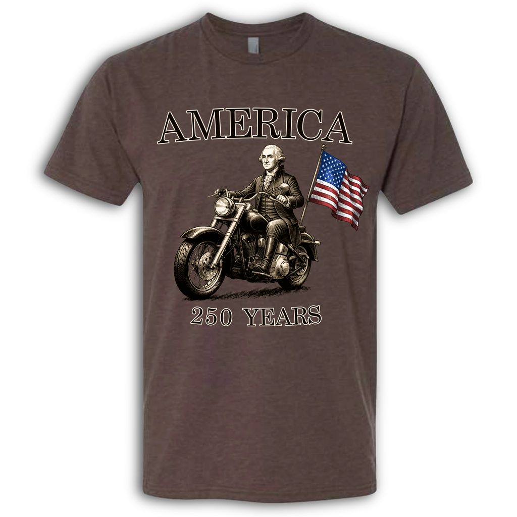 250 Years of America George Washington on a Motorcycle