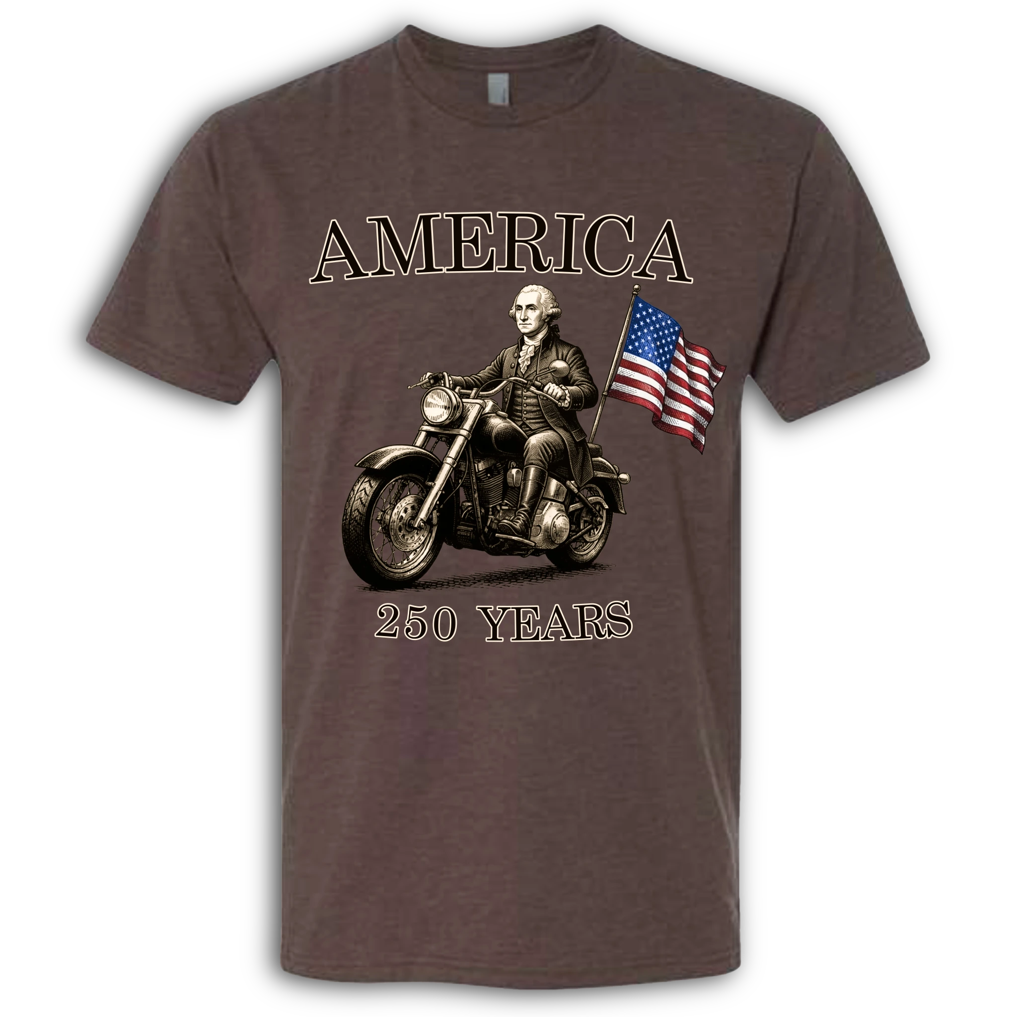 250 Years of America George Washington on a Motorcycle