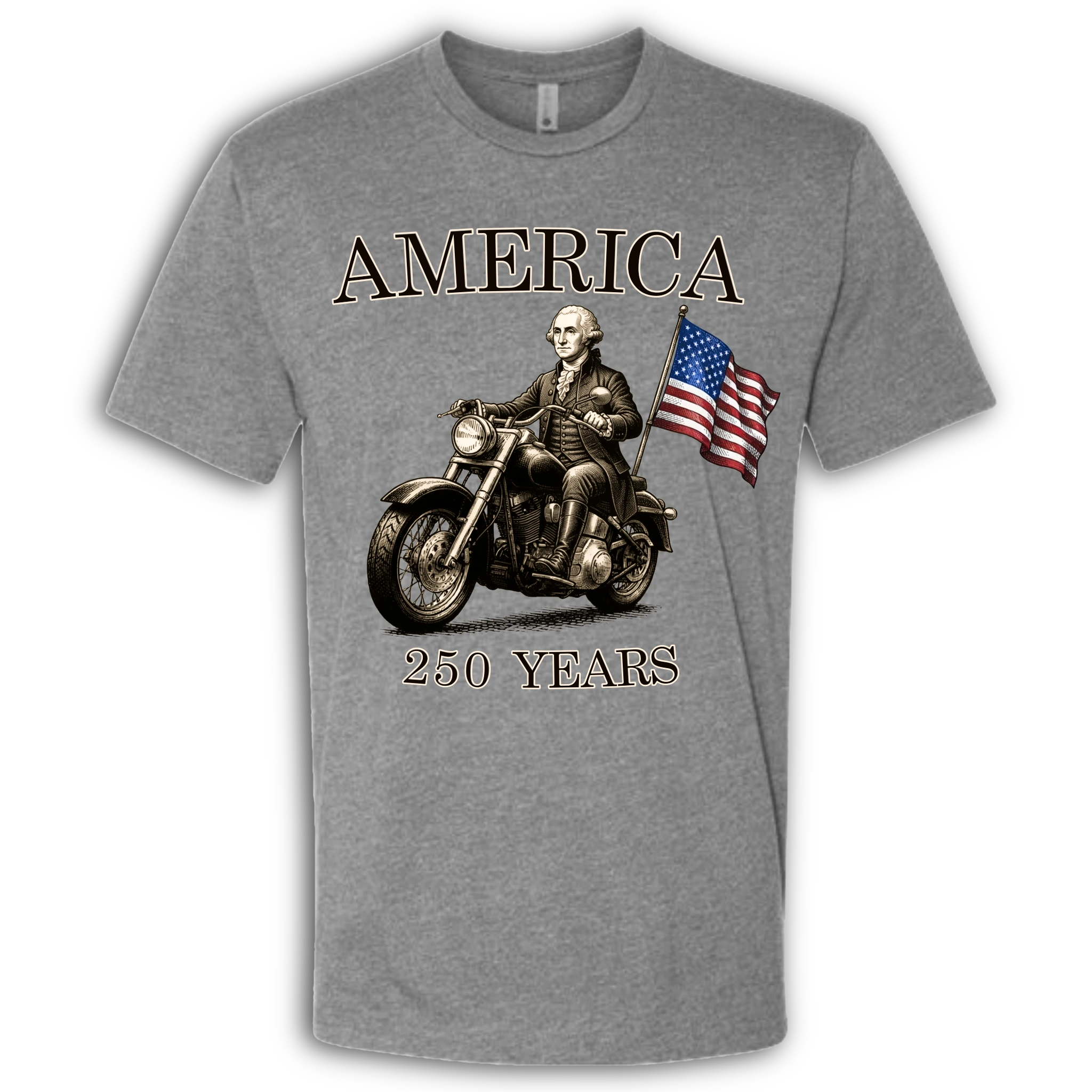 250 Years of America George Washington on a Motorcycle