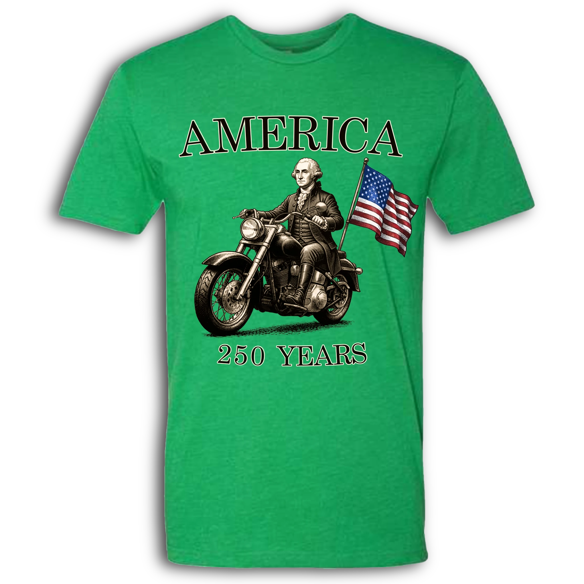 250 Years of America George Washington on a Motorcycle